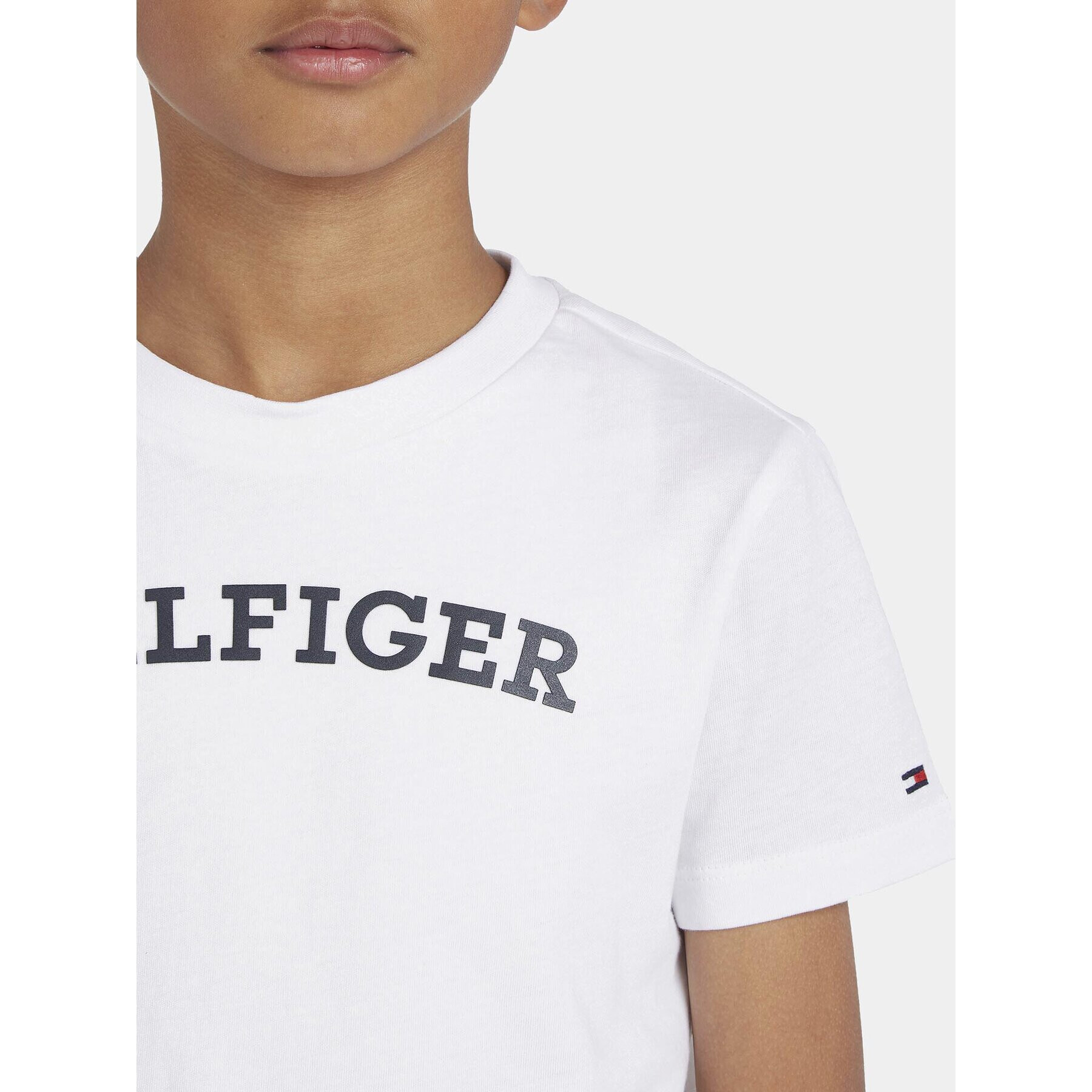 Tommy Hilfiger Tričko Arched KB0KB08333 M Biela Regular Fit - Pepit.sk