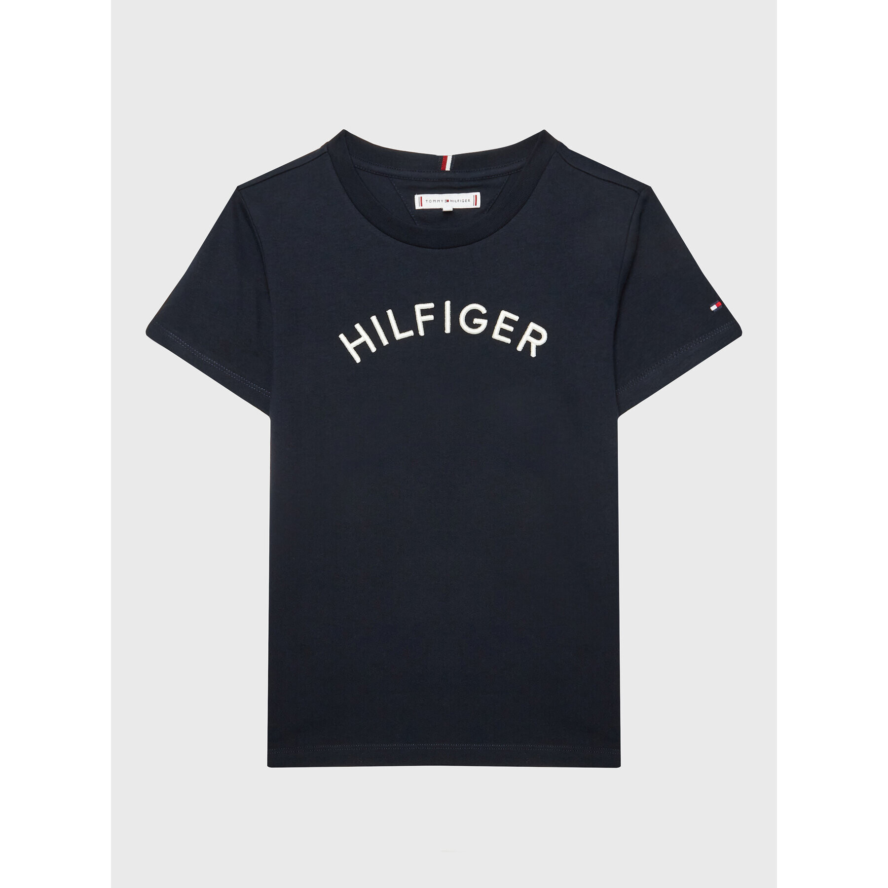 Tommy Hilfiger Tričko Arched KS0KS00401 D Tmavomodrá Regular Fit - Pepit.sk