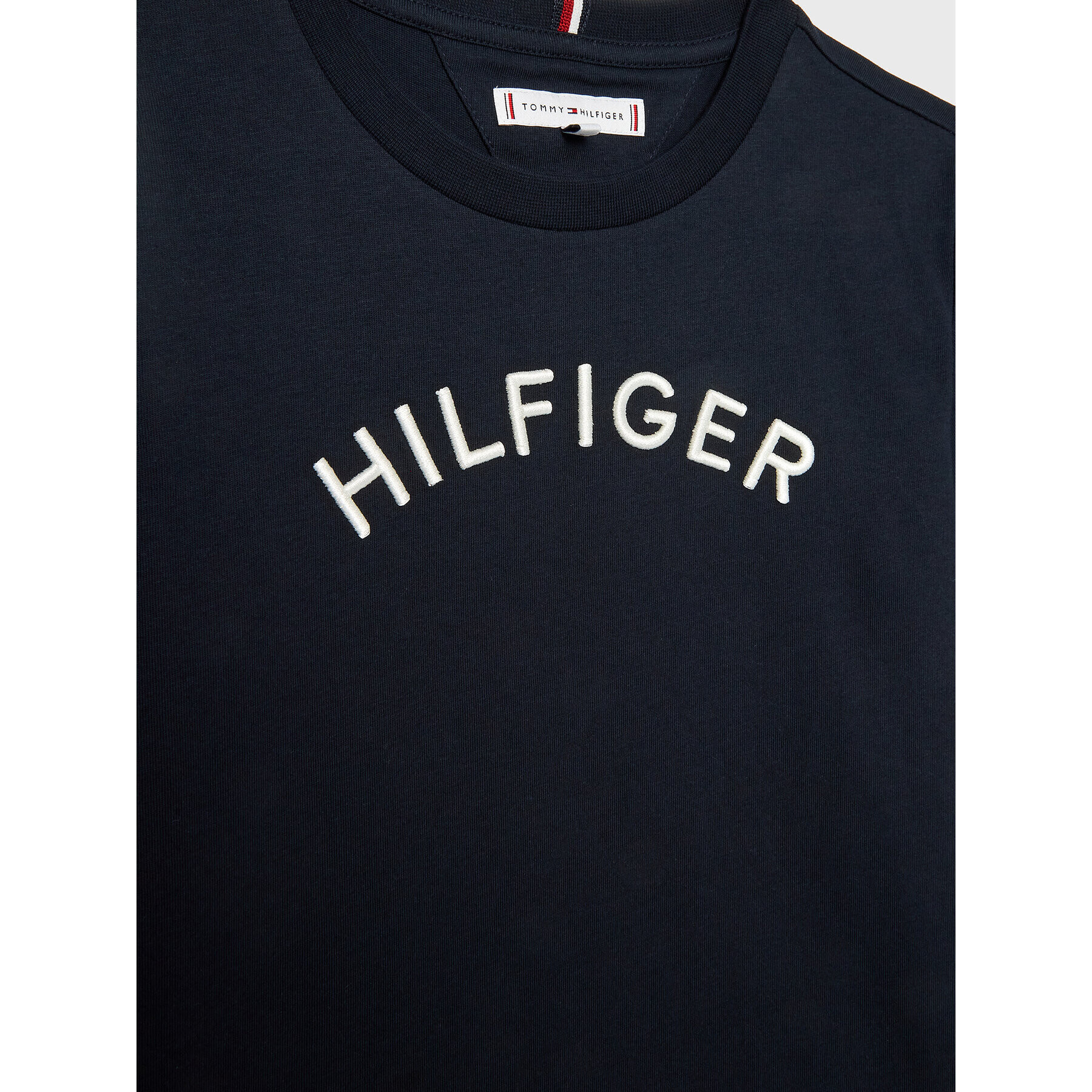 Tommy Hilfiger Tričko Arched KS0KS00401 D Tmavomodrá Regular Fit - Pepit.sk