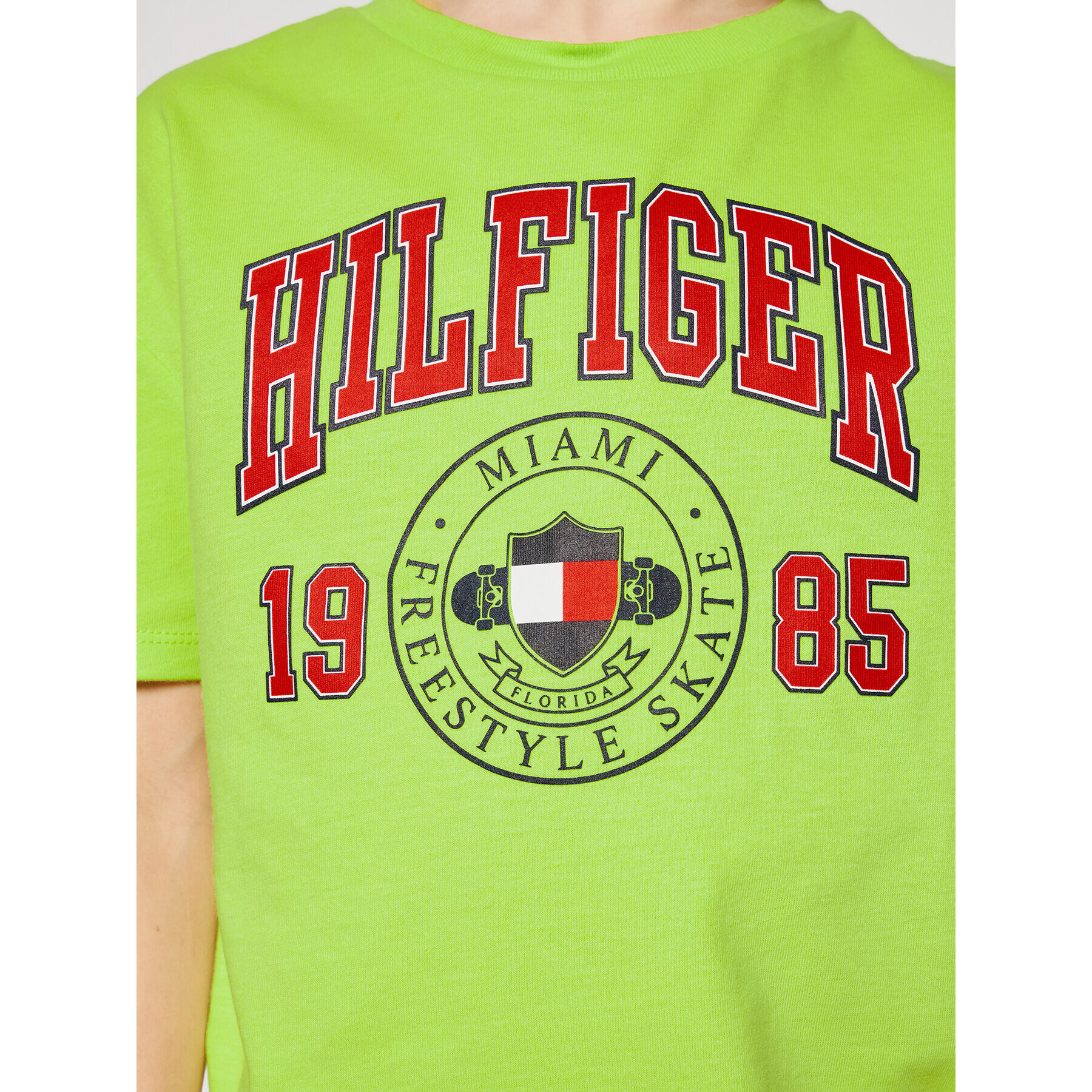 Tommy Hilfiger Tričko Artwork KB0KB06519 D Zelená Regular Fit - Pepit.sk