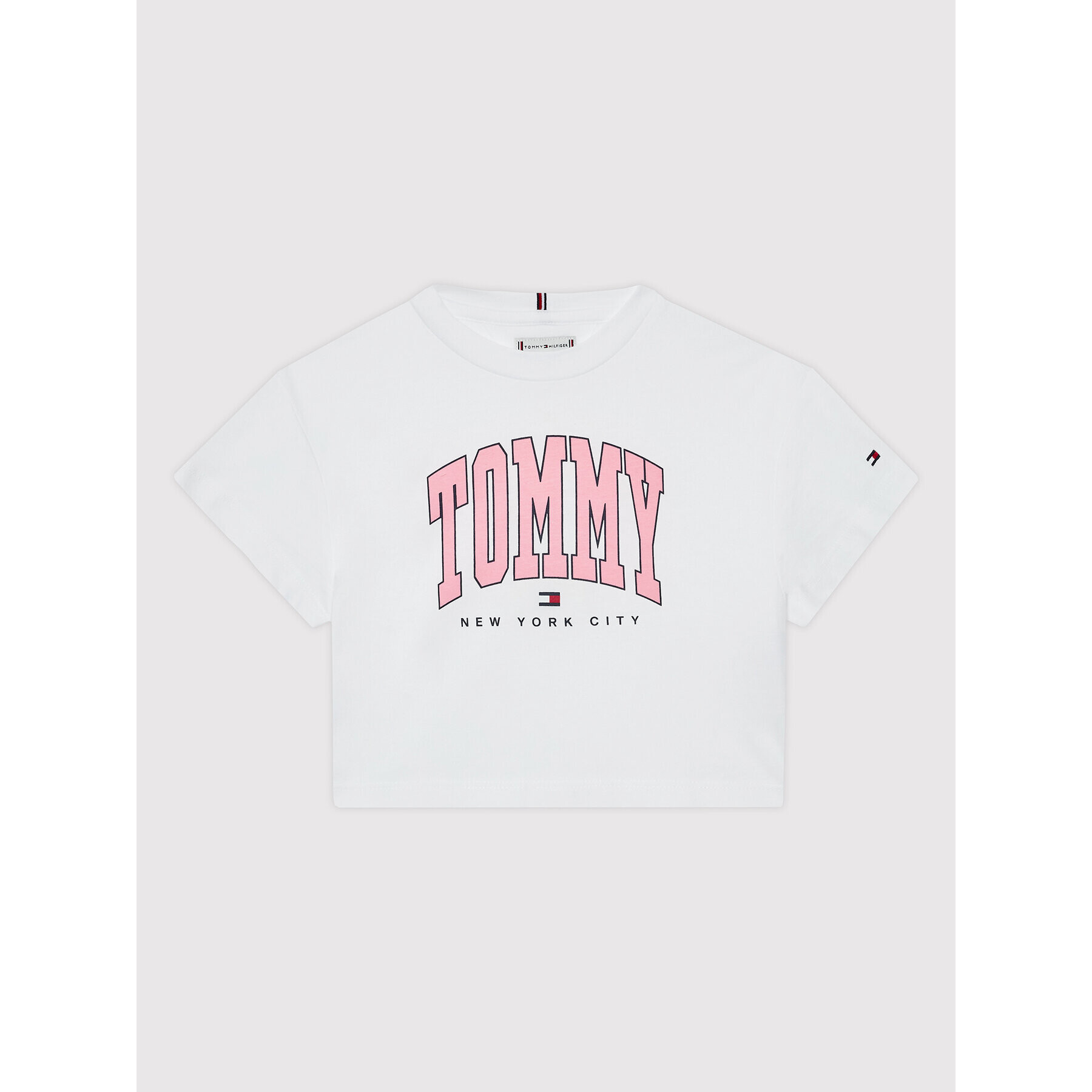 Tommy Hilfiger Tričko Bold Varsity KG0KG06504 Biela Regular Fit - Pepit.sk