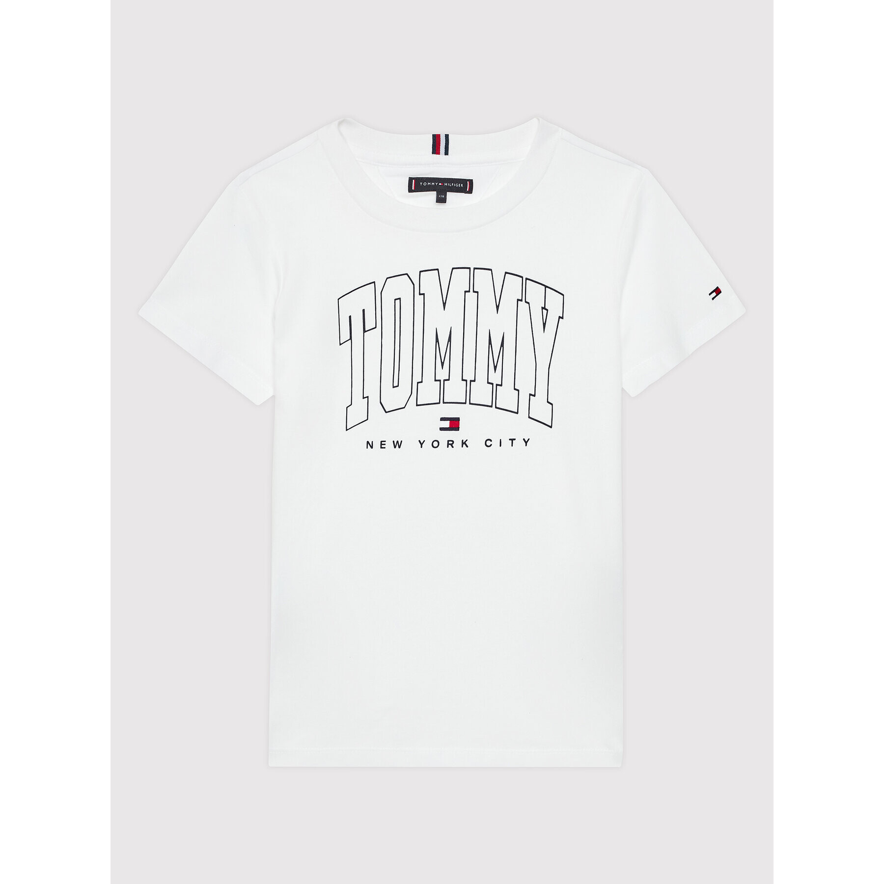 Tommy Hilfiger Tričko Bold Varsity Logo KB0KB07287 D Biela Regular Fit - Pepit.sk