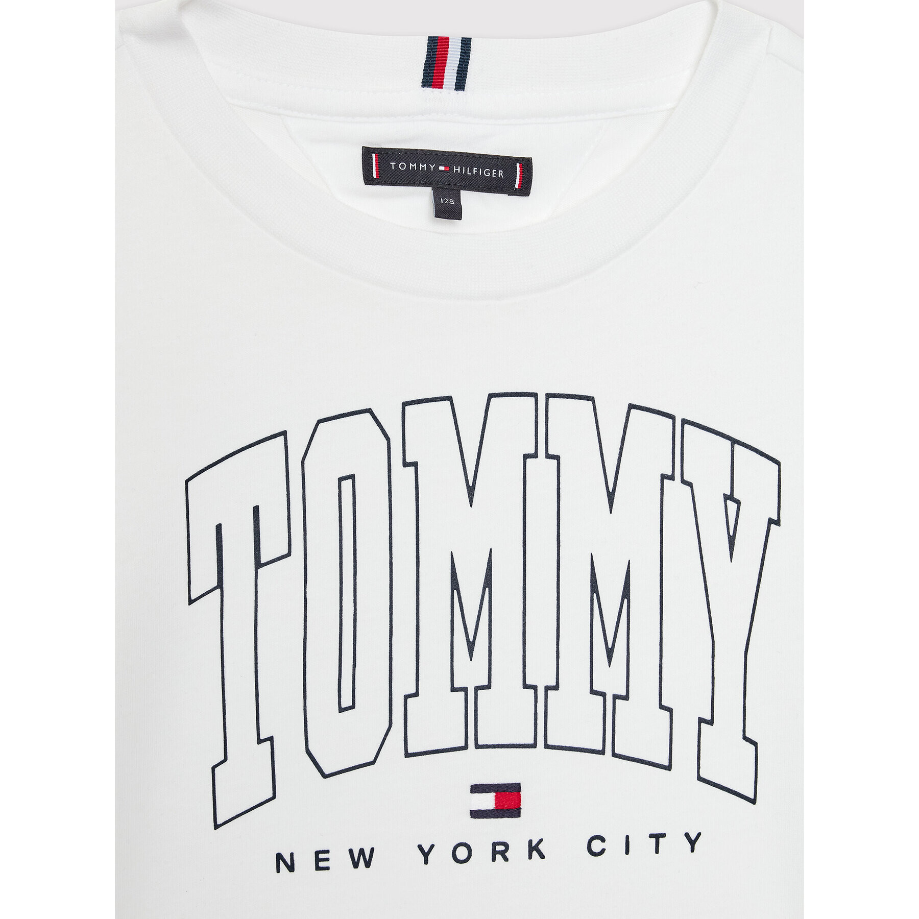 Tommy Hilfiger Tričko Bold Varsity Logo KB0KB07287 D Biela Regular Fit - Pepit.sk