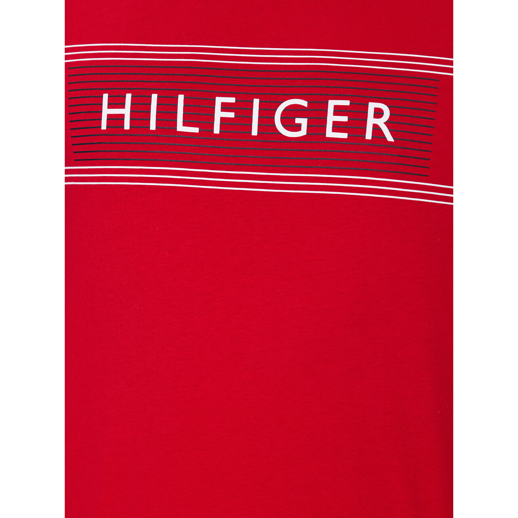 Tommy Hilfiger Tričko Brand Love MW0MW30035 Červená Slim Fit - Pepit.sk