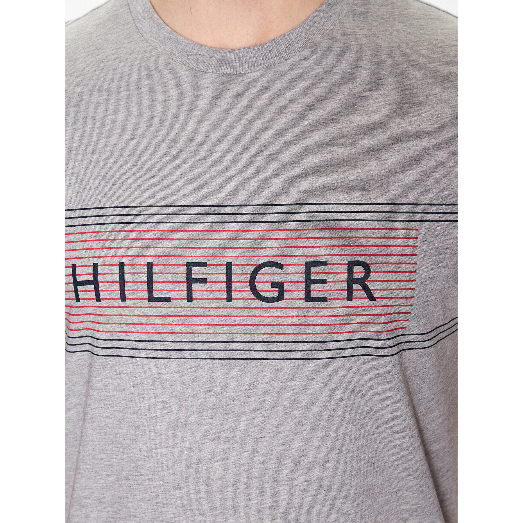 Tommy Hilfiger Tričko Brand Love MW0MW30035 Sivá Regular Fit - Pepit.sk