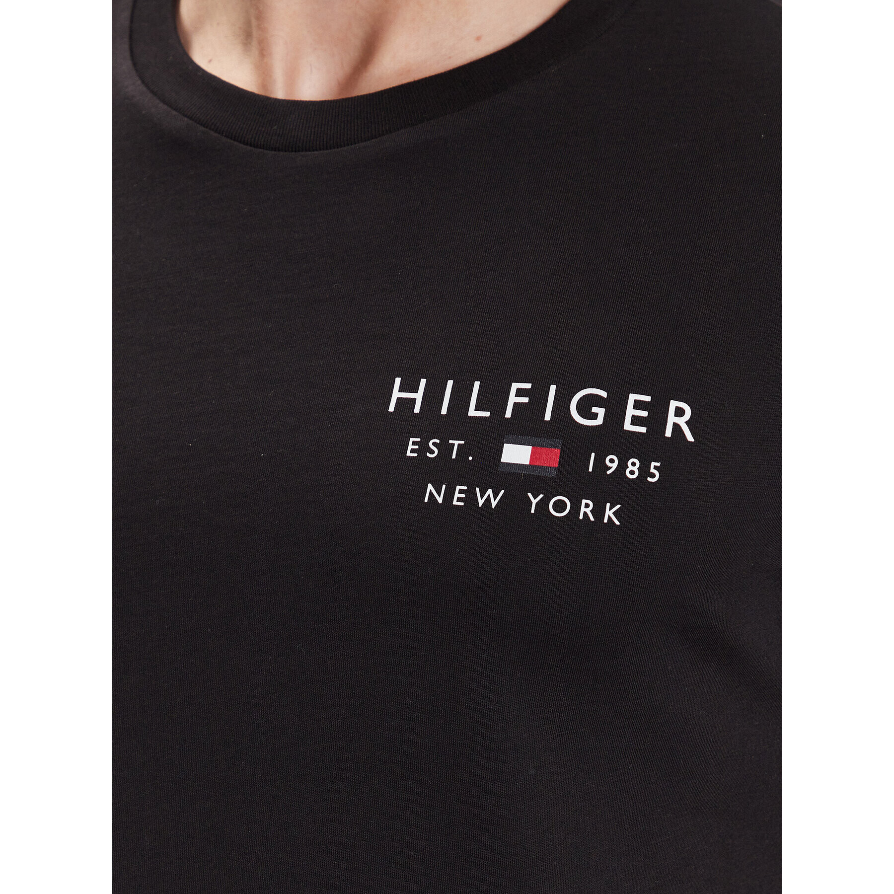 Tommy Hilfiger Tričko Brand Love Small Logo MW0MW30033 Čierna Slim Fit - Pepit.sk