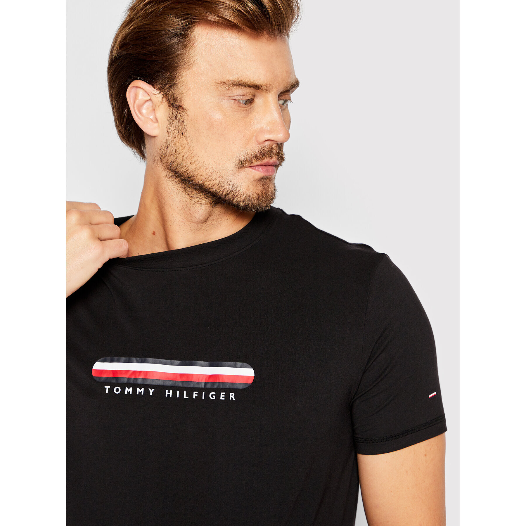 Tommy Hilfiger Tričko Cn Ss UM0UM02348 Čierna Regular Fit - Pepit.sk