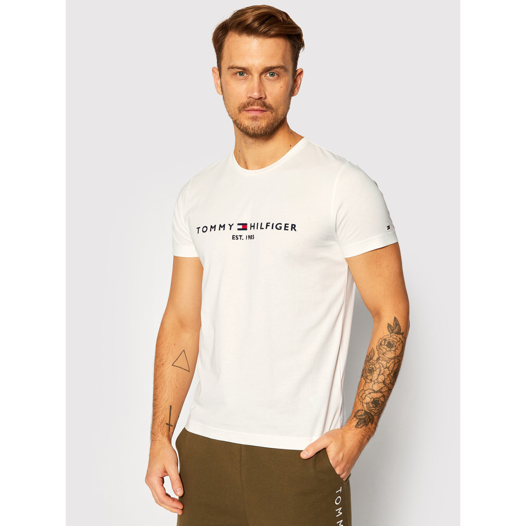 Tommy Hilfiger Tričko Core Logo Tee MW0MW11465 Biela Regular Fit - Pepit.sk