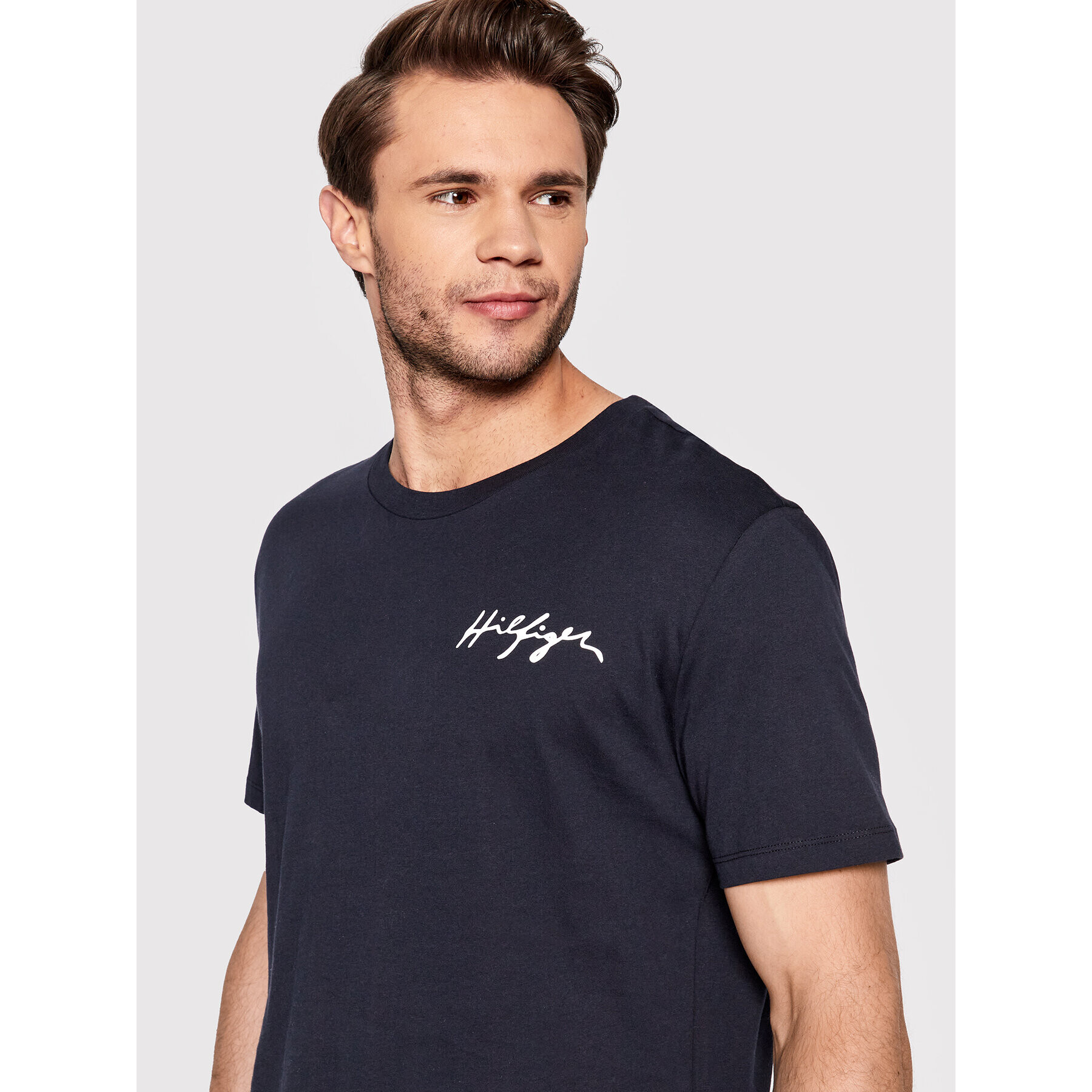 Tommy Hilfiger Tričko Crew Neck UM0UM02314 Tmavomodrá Regular Fit - Pepit.sk