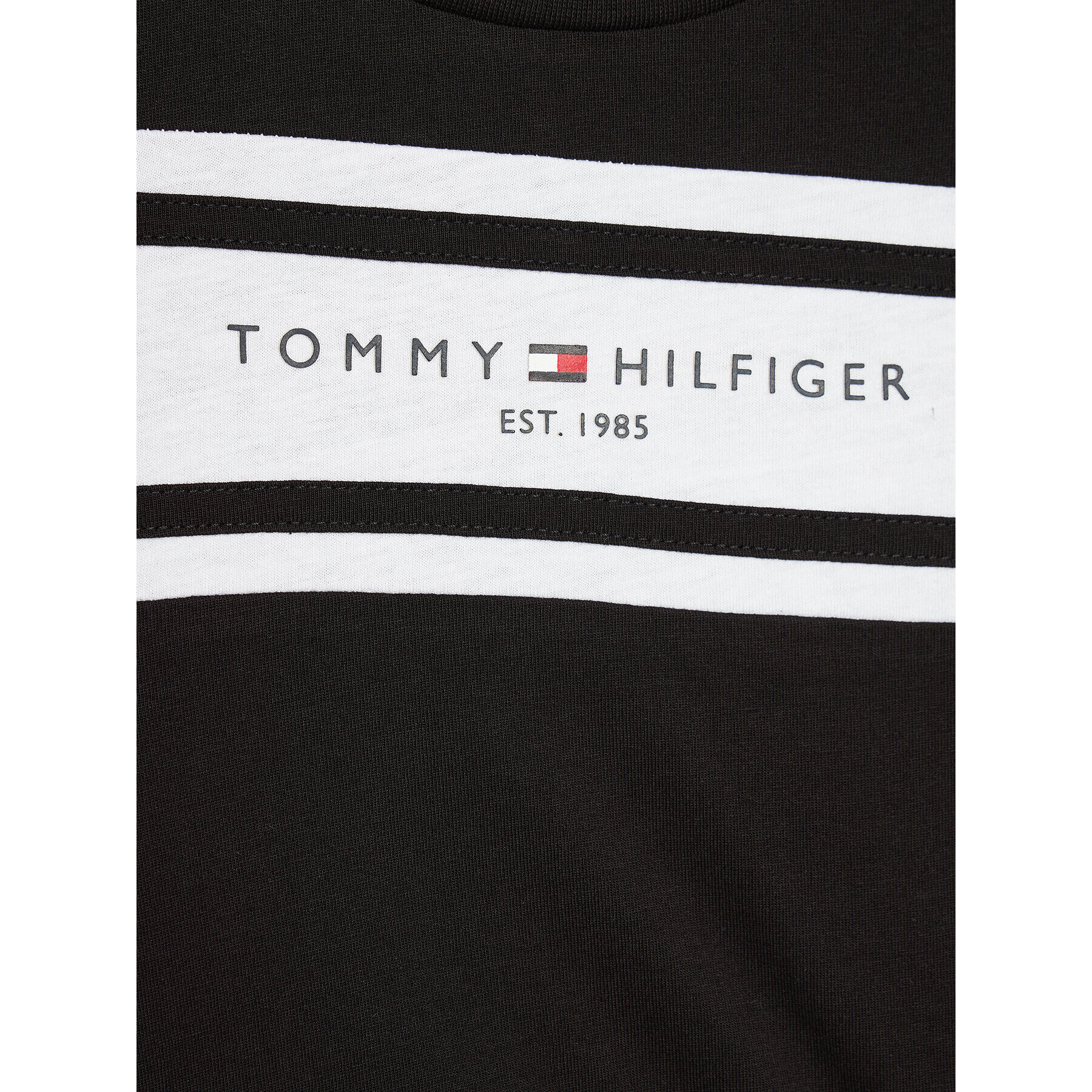 Tommy Hilfiger Tričko Essential Blocking KB0KB06711 M Čierna Regular Fit - Pepit.sk