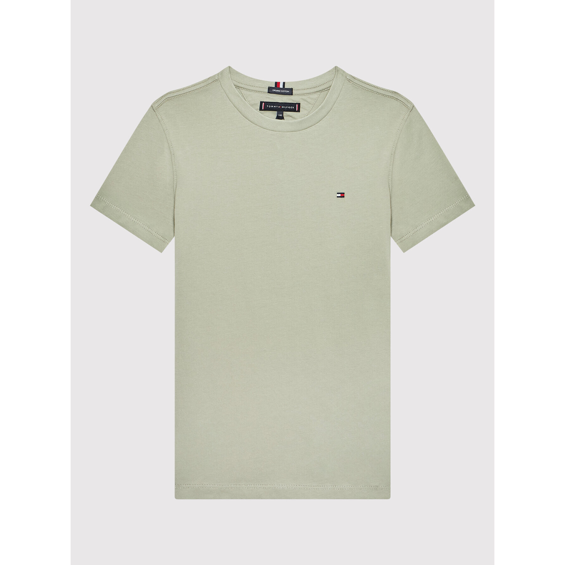 Tommy Hilfiger Tričko Essential KB0KB06879 Zelená Regular Fit - Pepit.sk