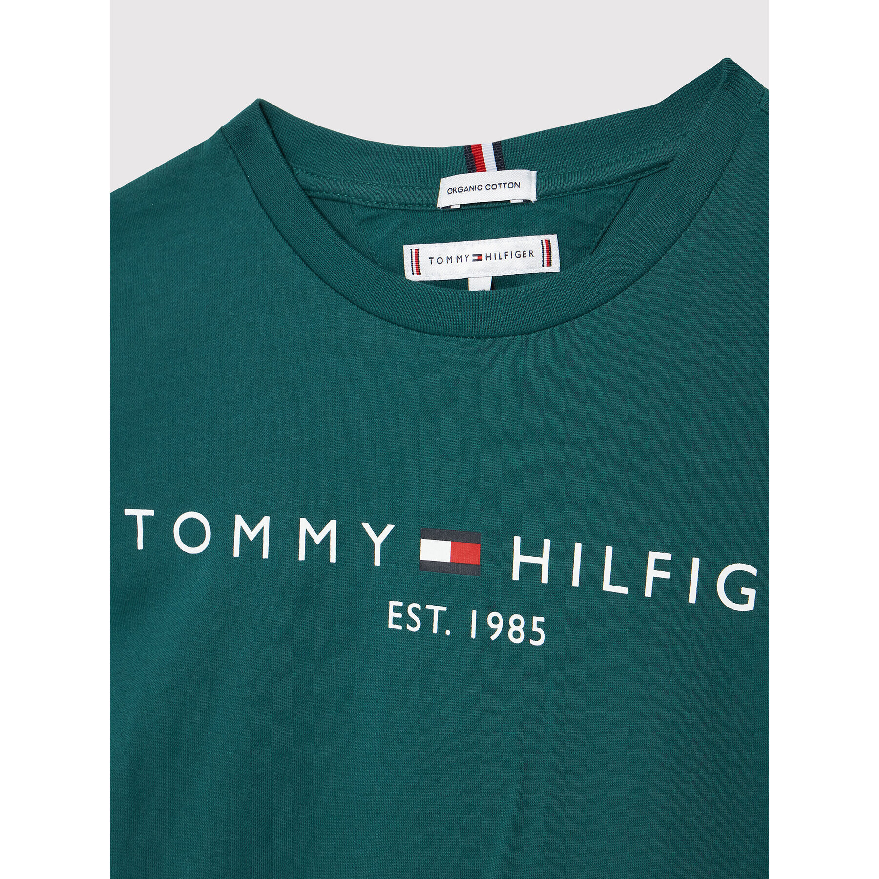 Tommy Hilfiger Tričko Essential KS0KS00201 Zelená Regular Fit - Pepit.sk