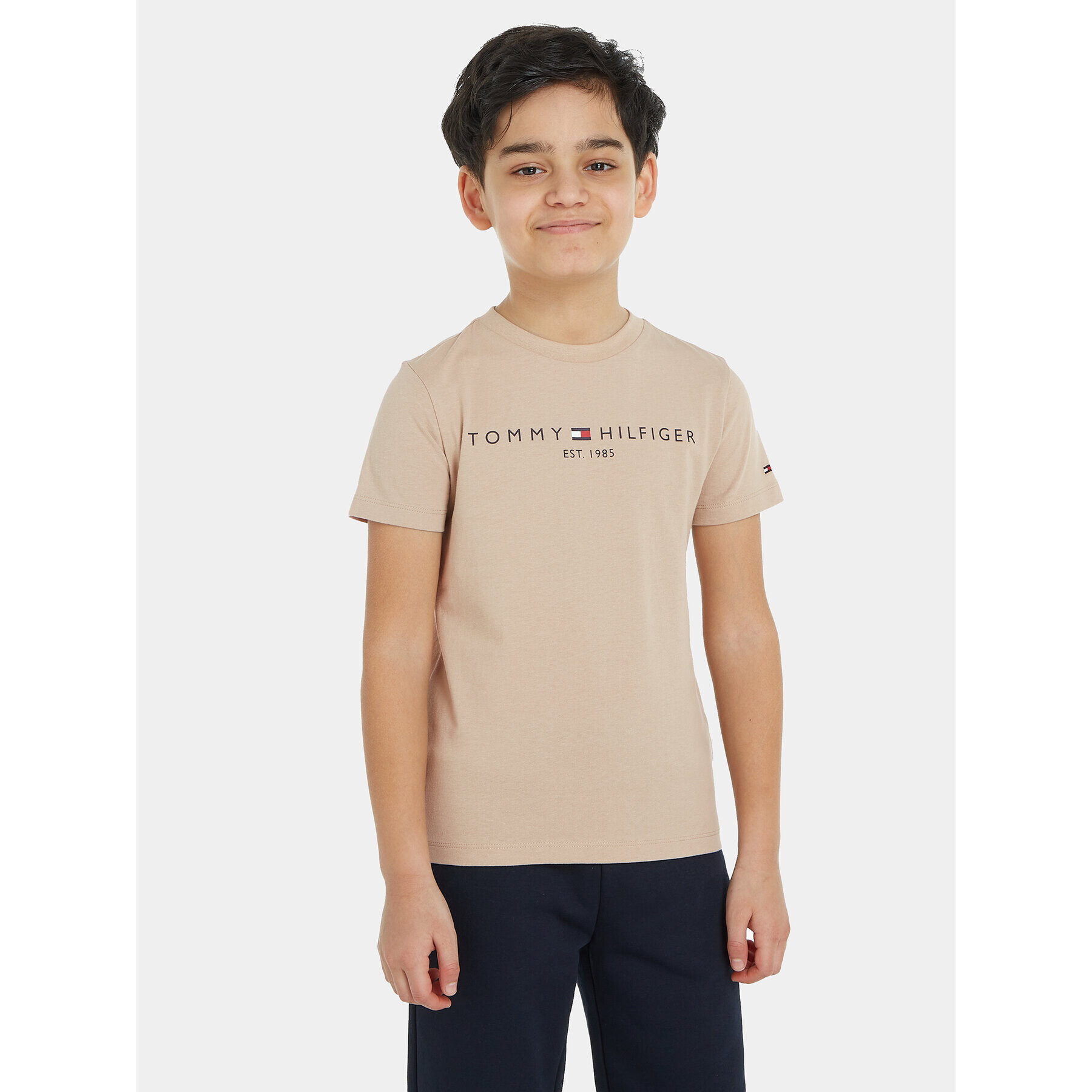 Tommy Hilfiger Tričko Essential KS0KS00397 Béžová Regular Fit - Pepit.sk