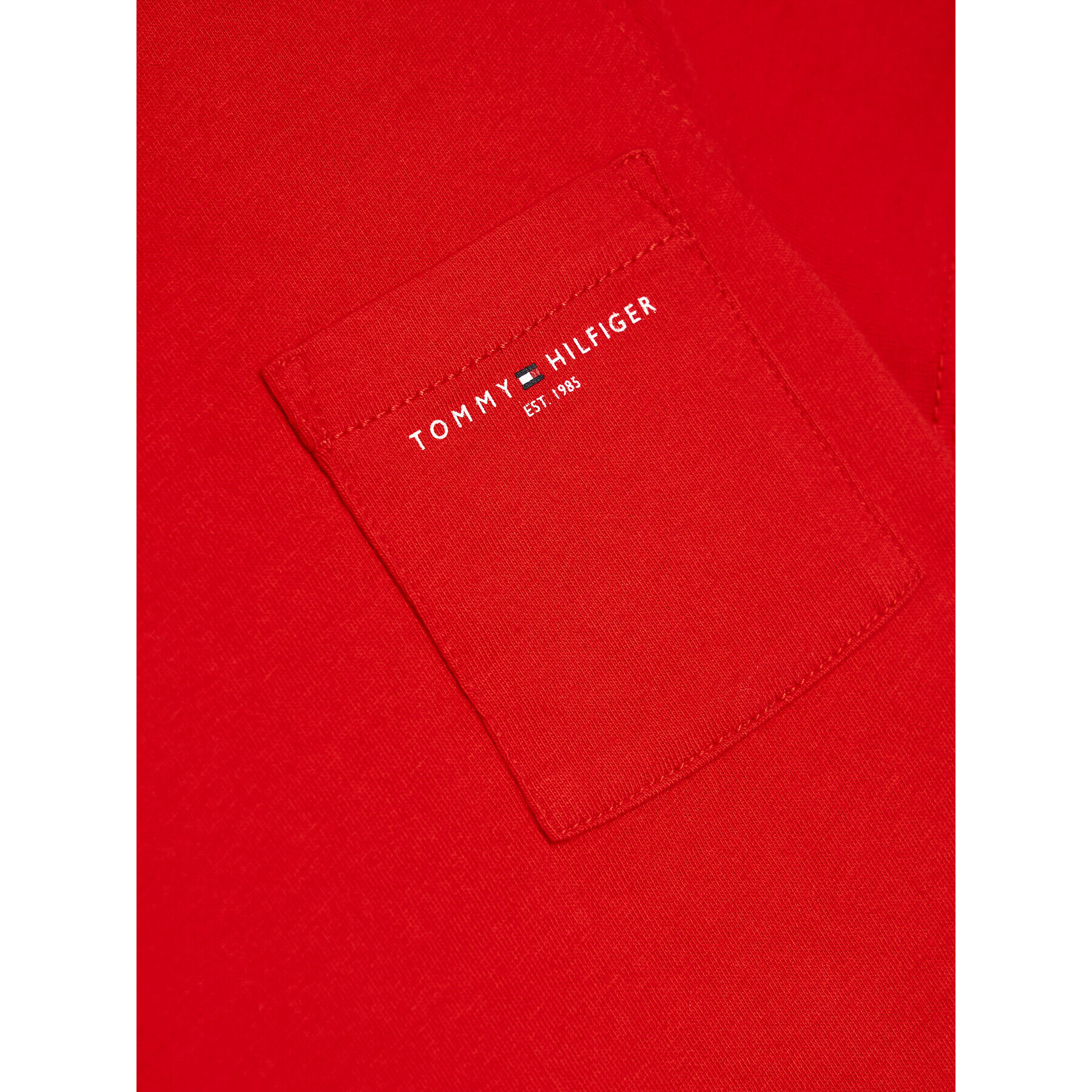 Tommy Hilfiger Tričko Essential Pocket KB0KB06556 M Červená Regular Fit - Pepit.sk