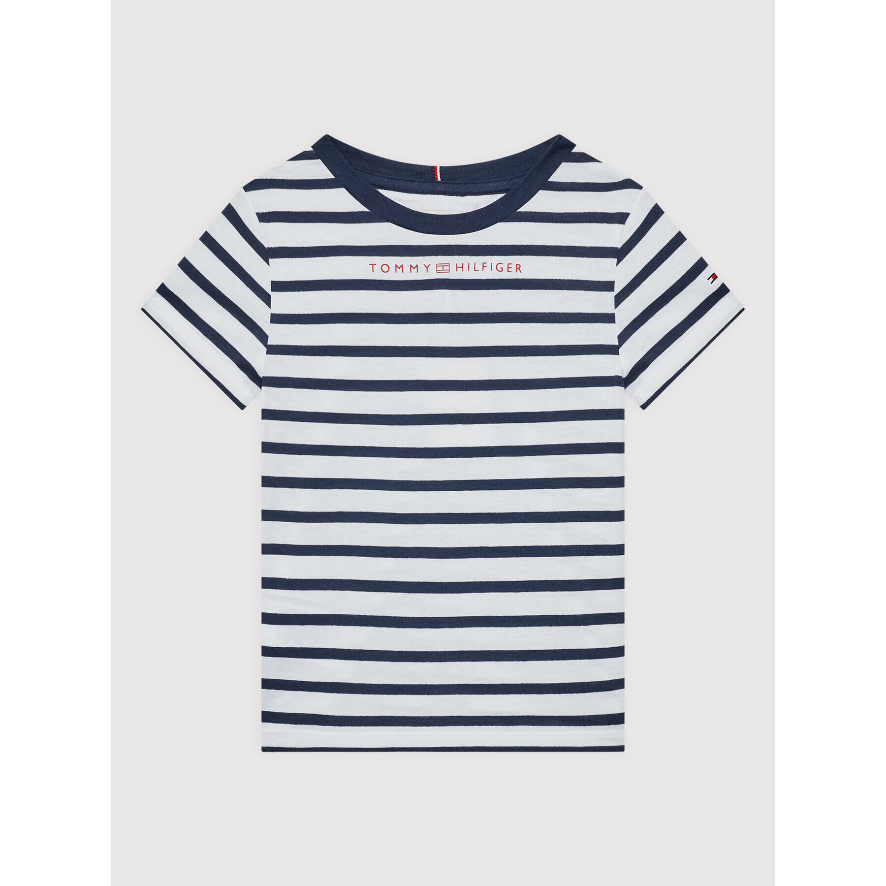 Tommy Hilfiger Tričko Essential Stripe KG0KG06502 Tmavomodrá Regular Fit - Pepit.sk