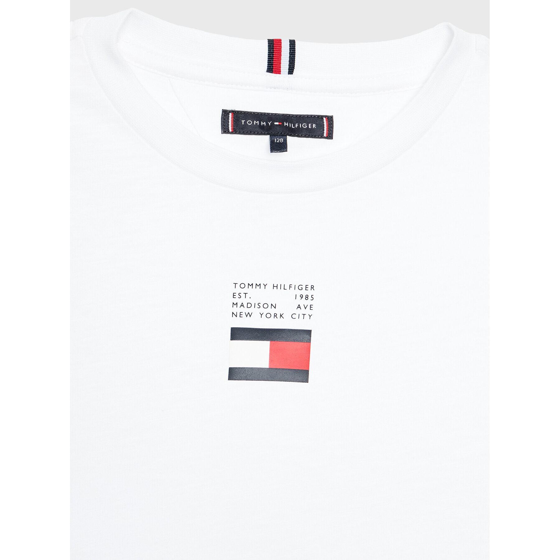 Tommy Hilfiger Tričko Flag KB0KB08033 D Biela Regular Fit - Pepit.sk