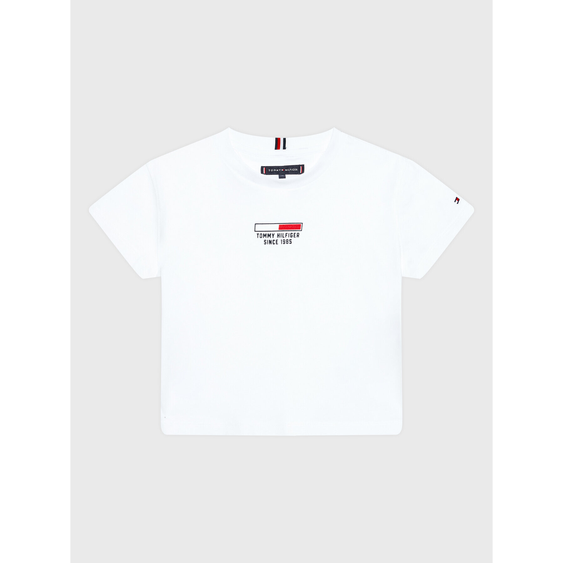 Tommy Hilfiger Tričko Flag Logo KB0KB07588 Biela Regular Fit - Pepit.sk