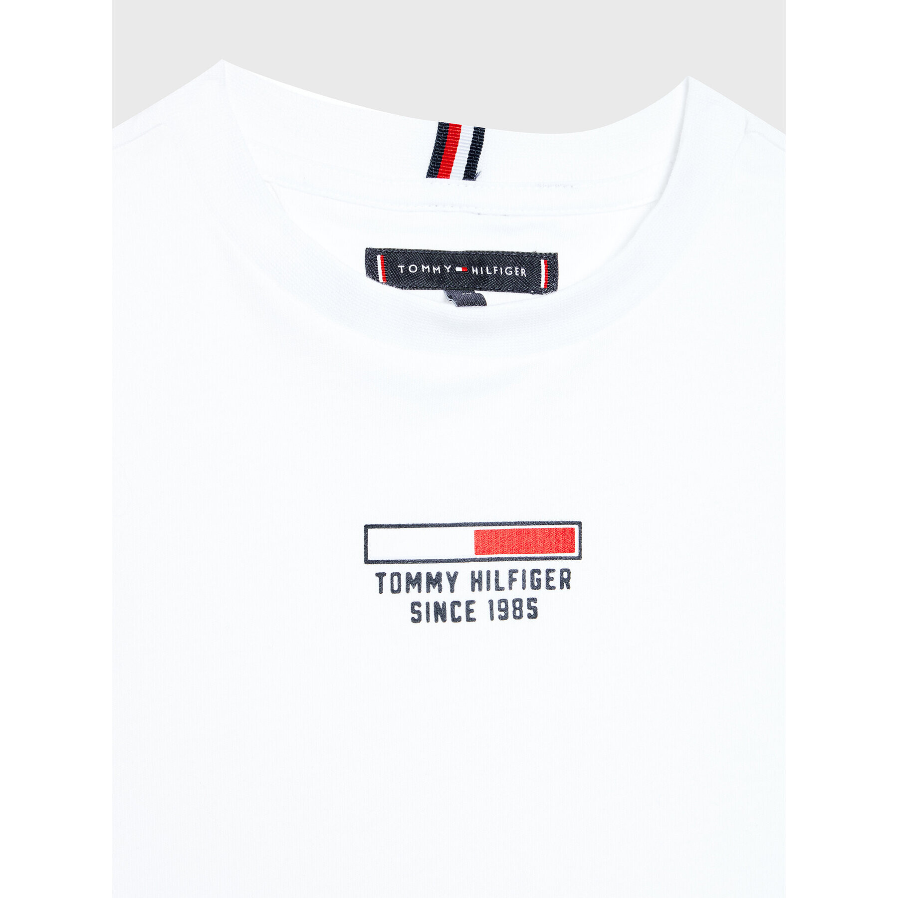 Tommy Hilfiger Tričko Flag Logo KB0KB07588 Biela Regular Fit - Pepit.sk