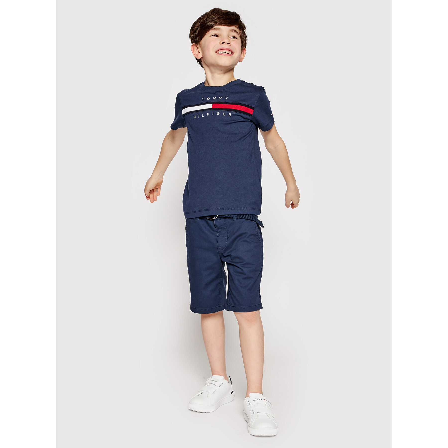 Tommy Hilfiger Tričko Flag Rib Insert KB0KB06532 D Tmavomodrá Regular Fit - Pepit.sk