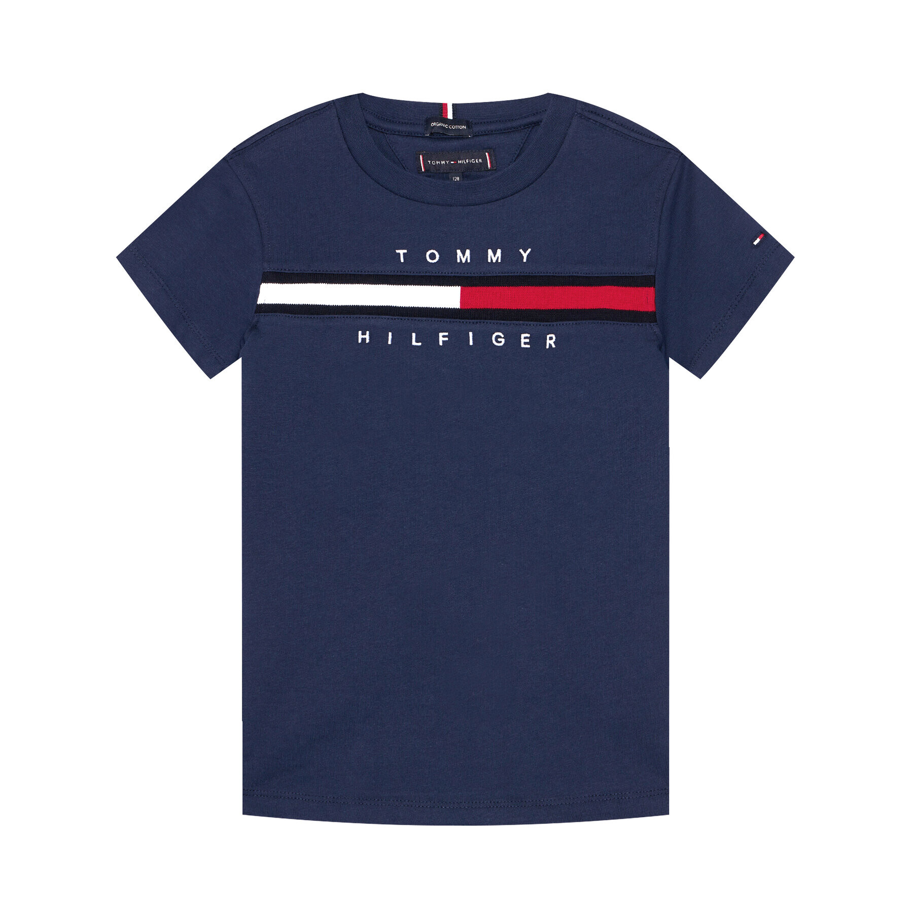 Tommy Hilfiger Tričko Flag Rib Insert KB0KB06532 D Tmavomodrá Regular Fit - Pepit.sk