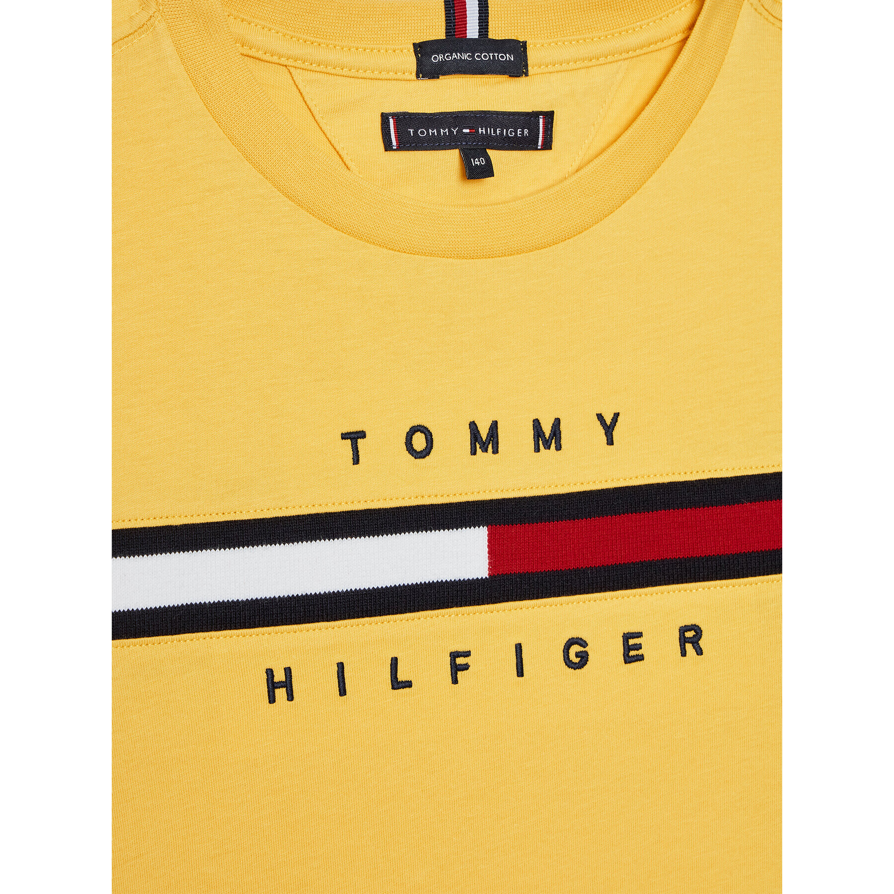 Tommy Hilfiger Tričko Flag Rib Insert KB0KB06532 D Žltá Regular Fit - Pepit.sk