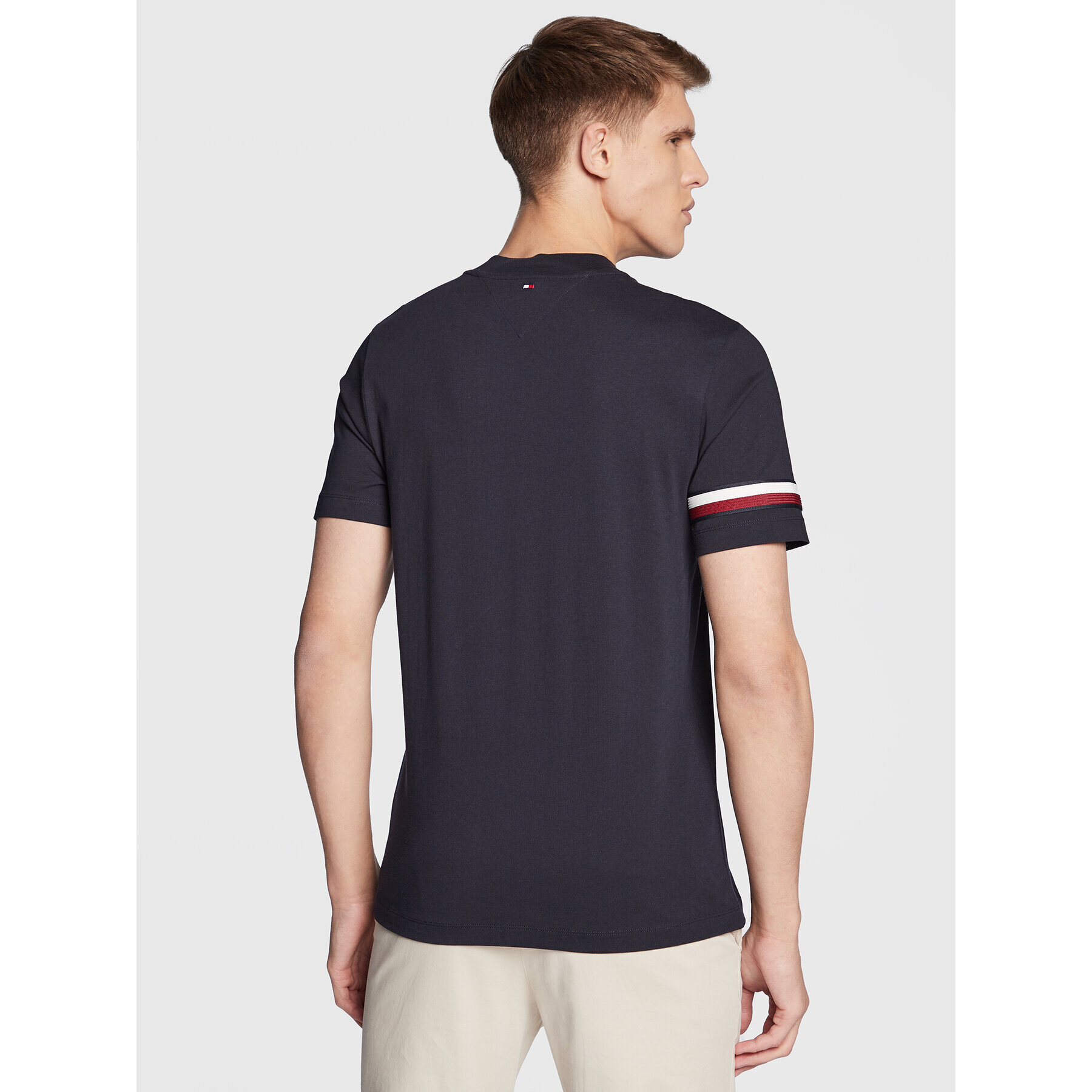 Tommy Hilfiger Tričko Global Stripe MW0MW29393 Tmavomodrá Regular Fit - Pepit.sk