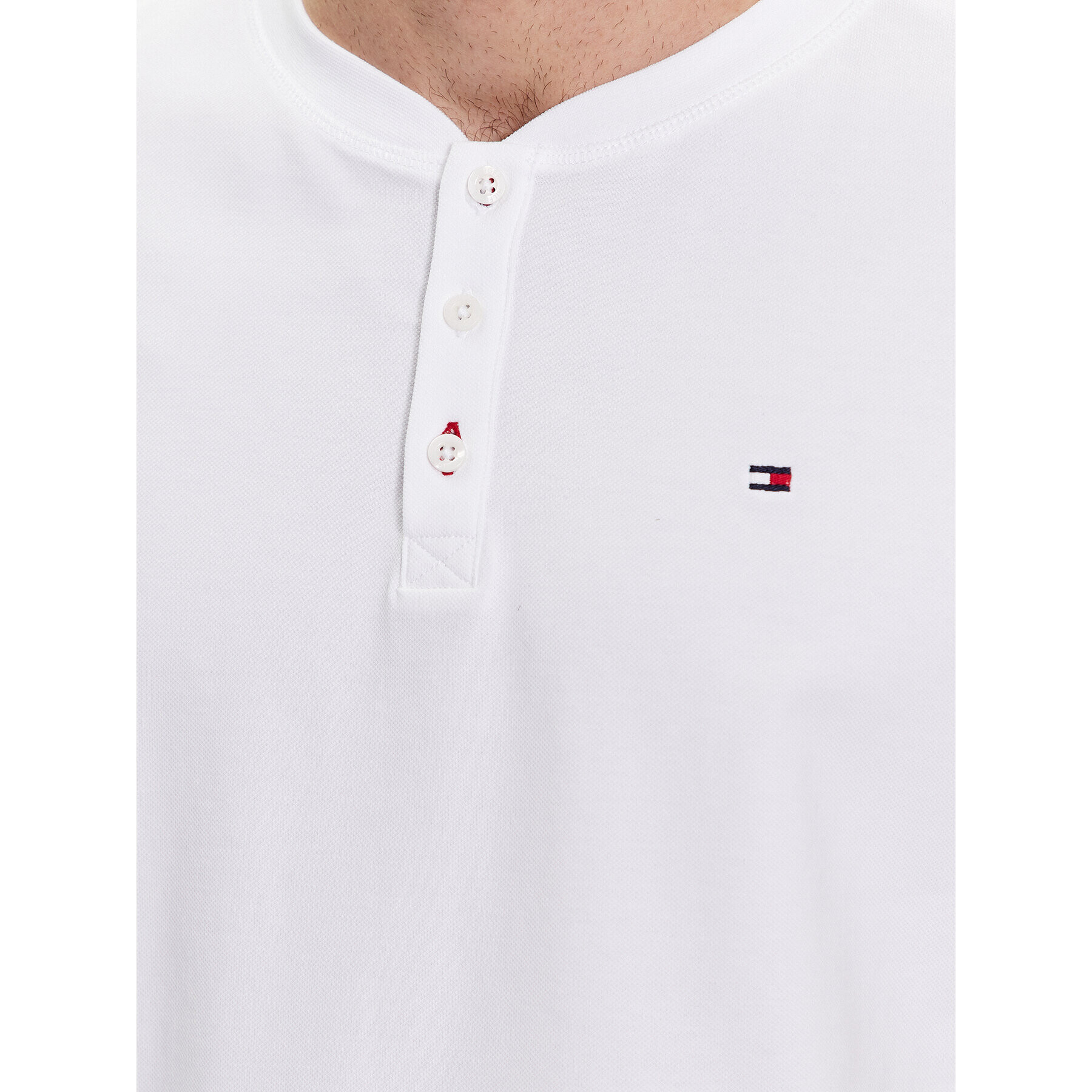 Tommy Hilfiger Tričko Henley UM0UM02803 Biela Regular Fit - Pepit.sk