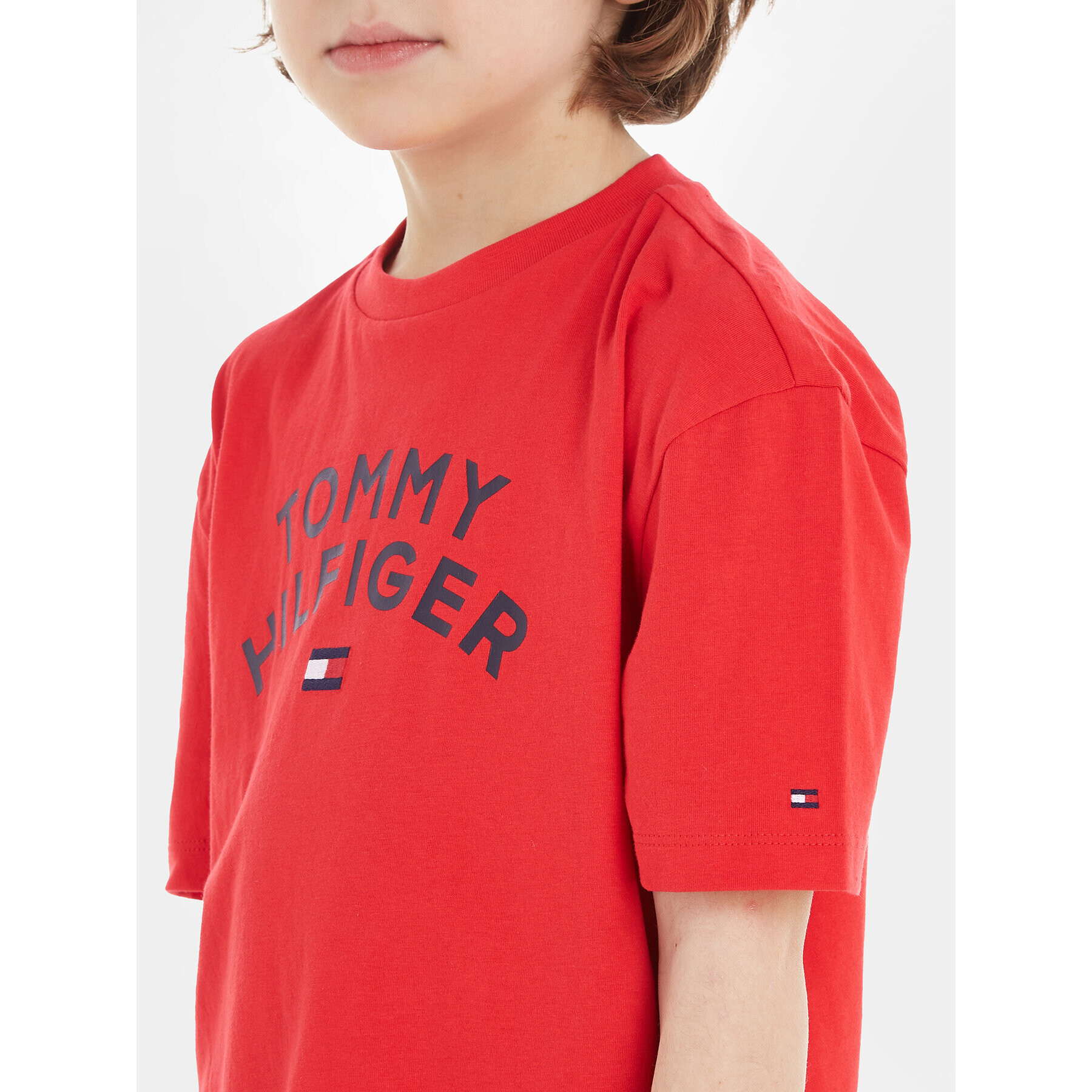 Tommy Hilfiger Tričko KB0KB08548 S Červená Regular Fit - Pepit.sk