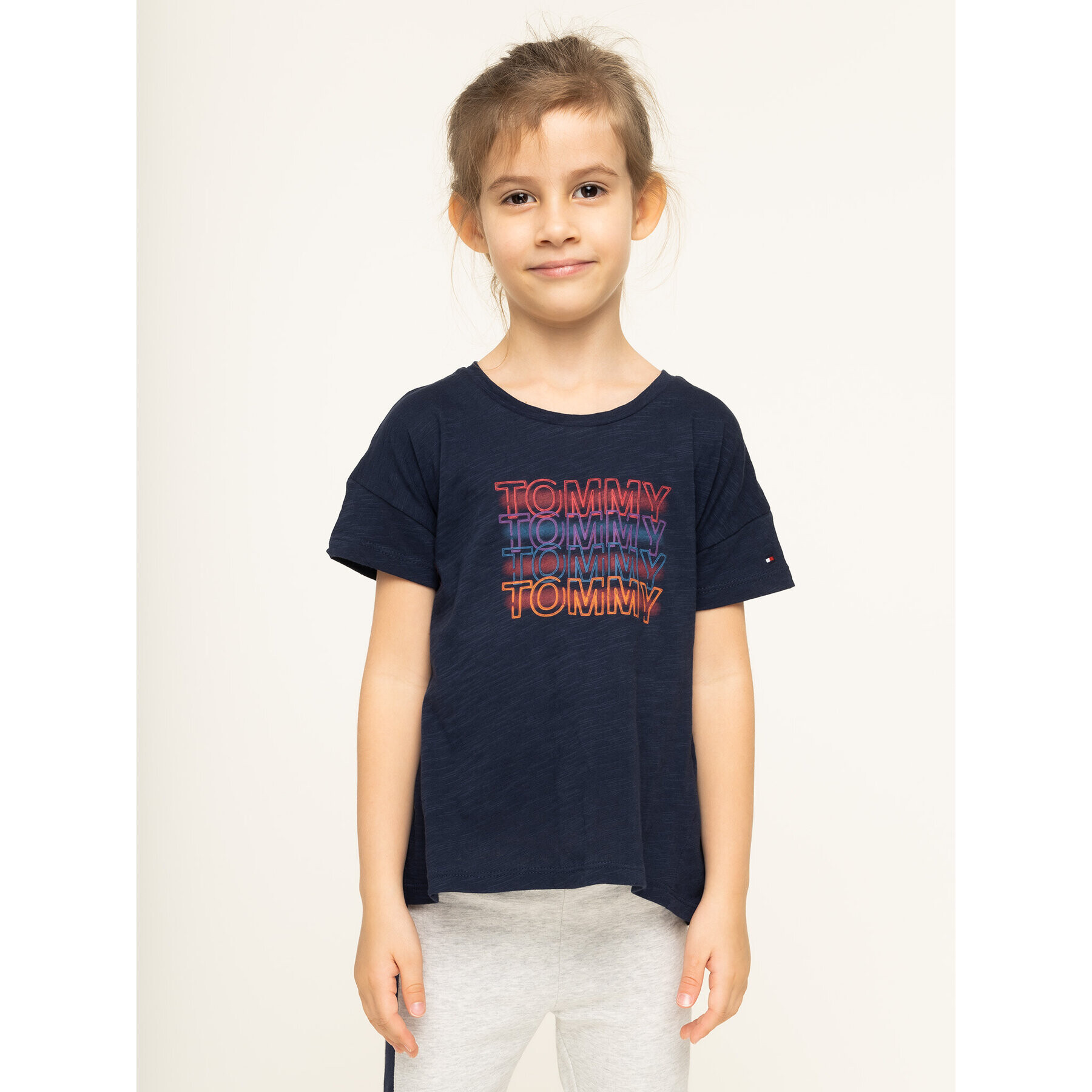 Tommy Hilfiger Tričko KG0KG04671 S Tmavomodrá Regular Fit - Pepit.sk