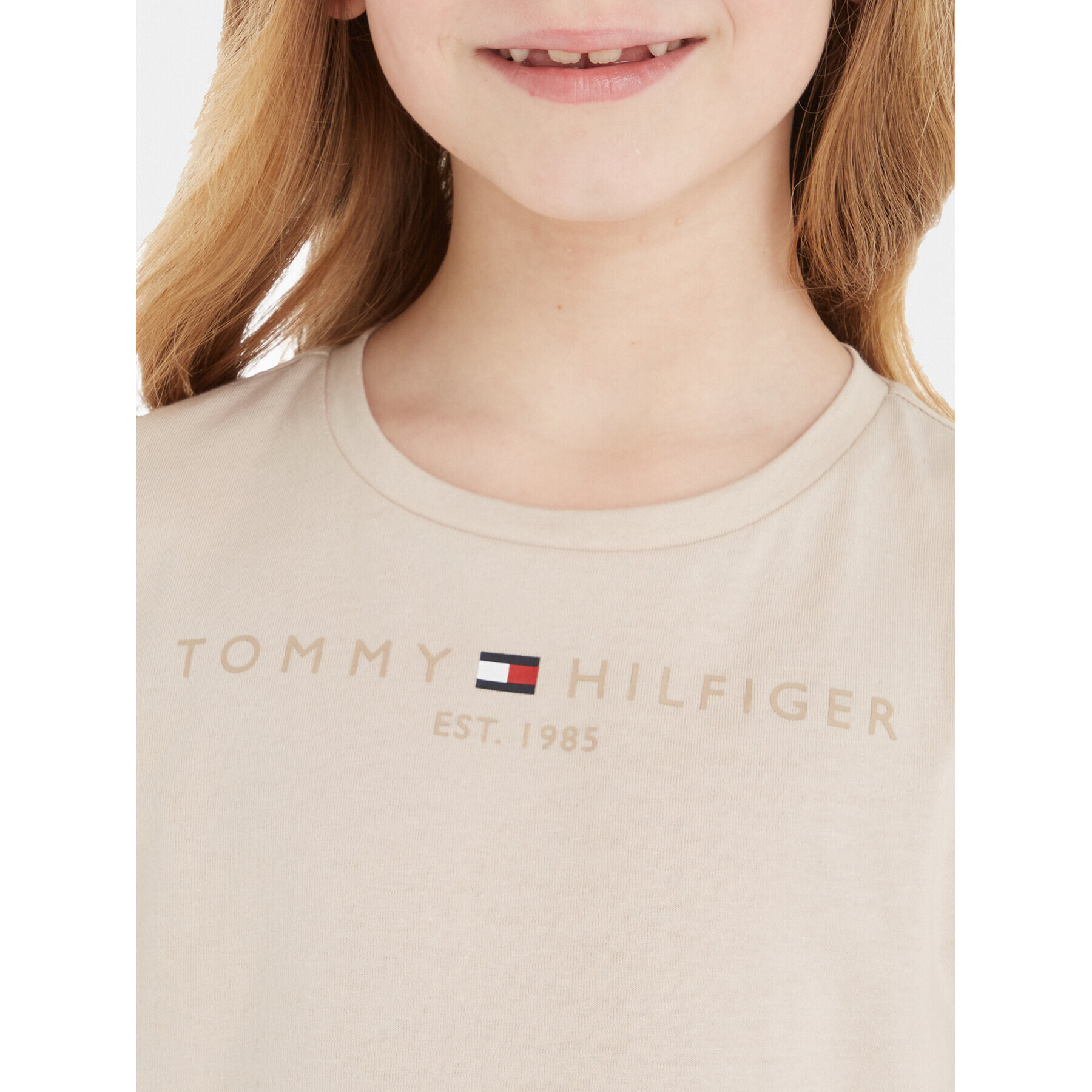 Tommy Hilfiger Tričko KG0KG05242 Béžová Regular Fit - Pepit.sk