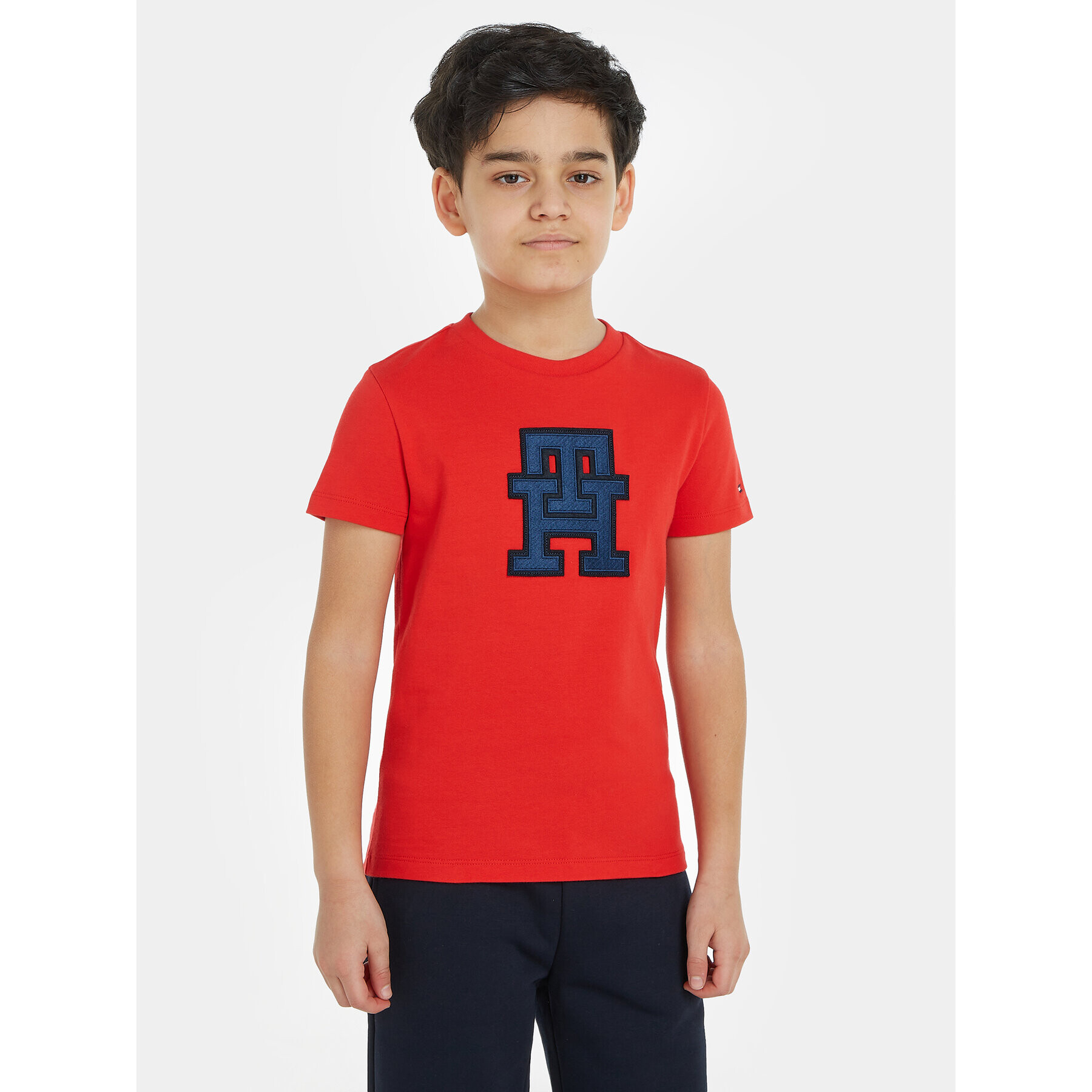 Tommy Hilfiger Tričko KS0KS00527 Červená Regular Fit - Pepit.sk