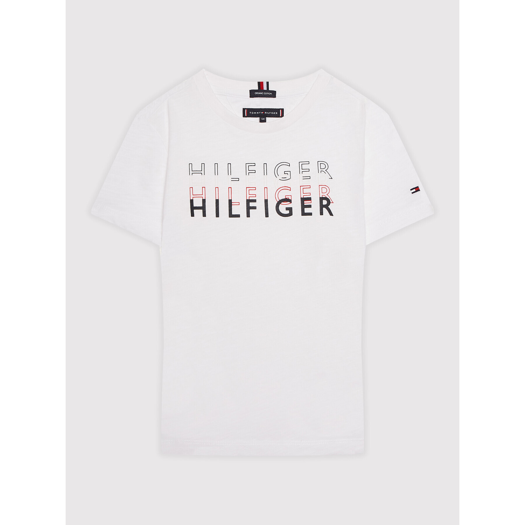 Tommy Hilfiger Tričko Layered Logo KB0KB07285 D Biela Regular Fit - Pepit.sk