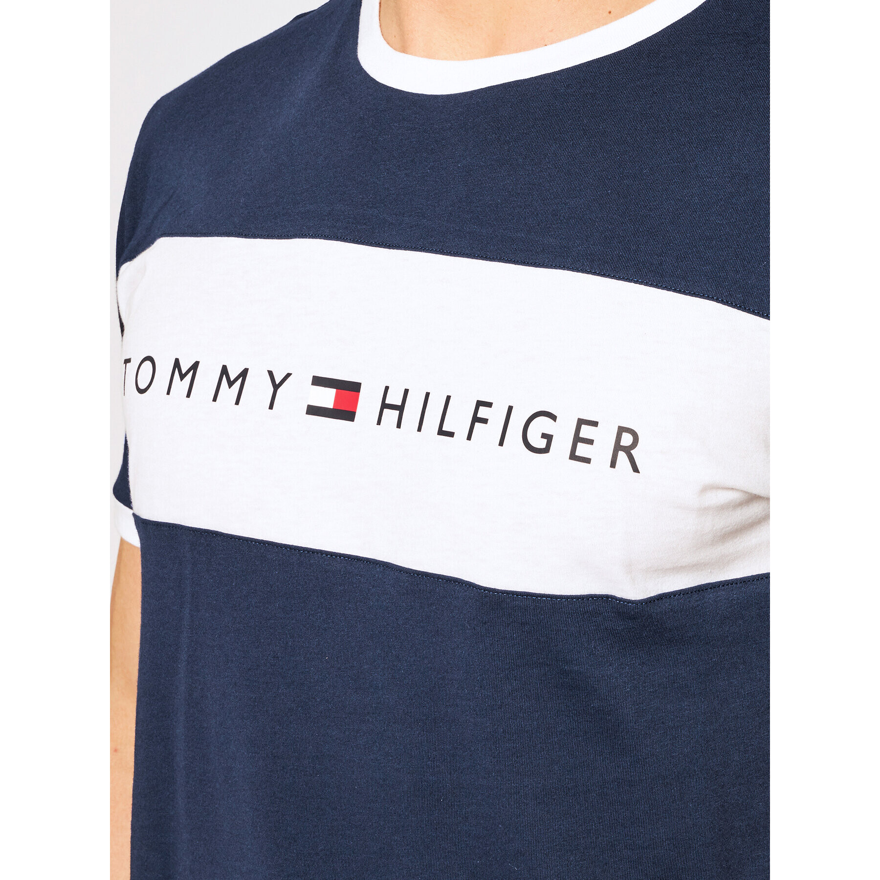 Tommy Hilfiger Tričko Logo Flag UM0UM01170 Tmavomodrá Regular Fit - Pepit.sk