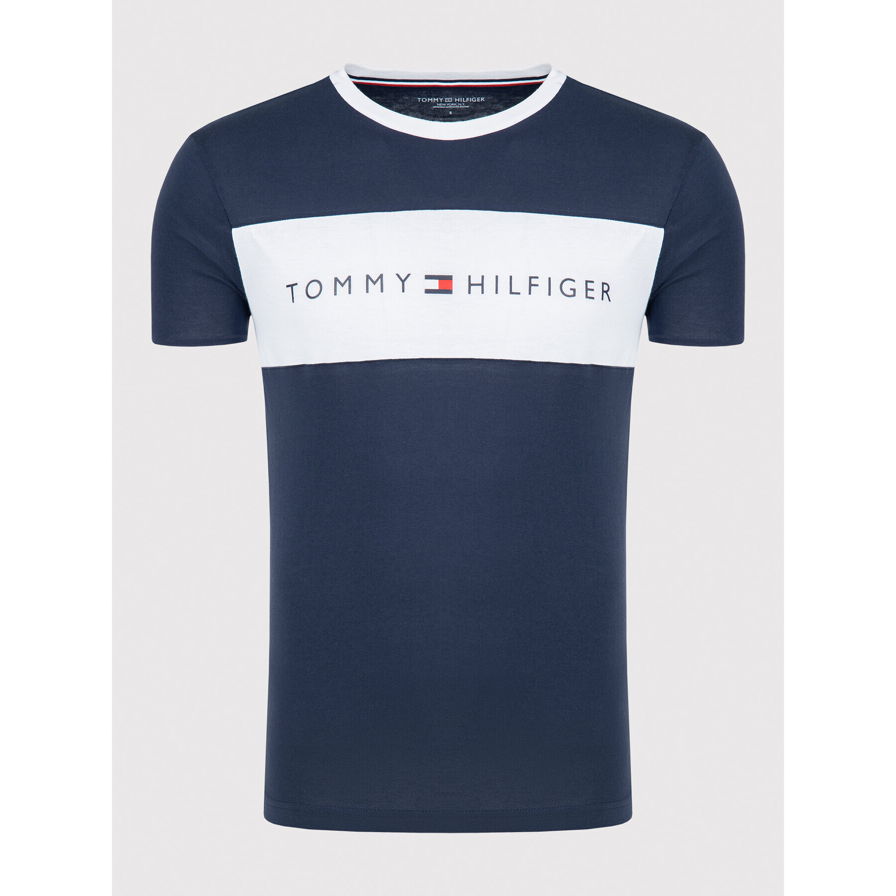 Tommy Hilfiger Tričko Logo Flag UM0UM01170 Tmavomodrá Regular Fit - Pepit.sk