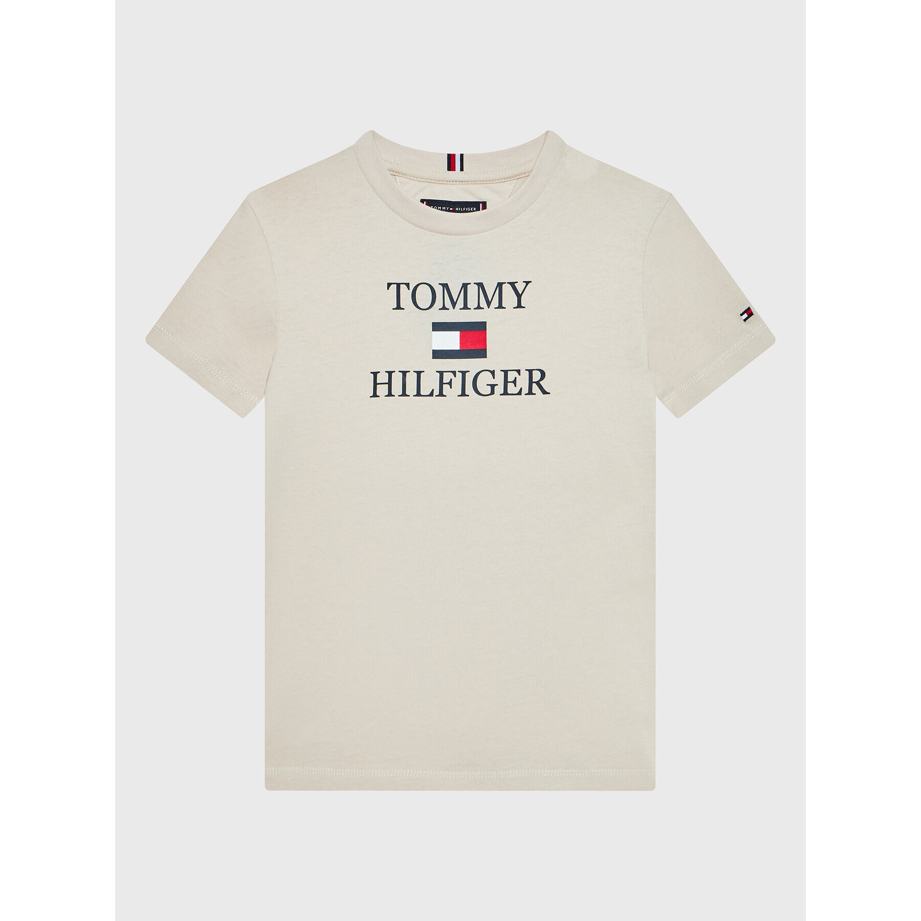 Tommy Hilfiger Tričko Logo KB0KB07794 D Béžová Regular Fit - Pepit.sk