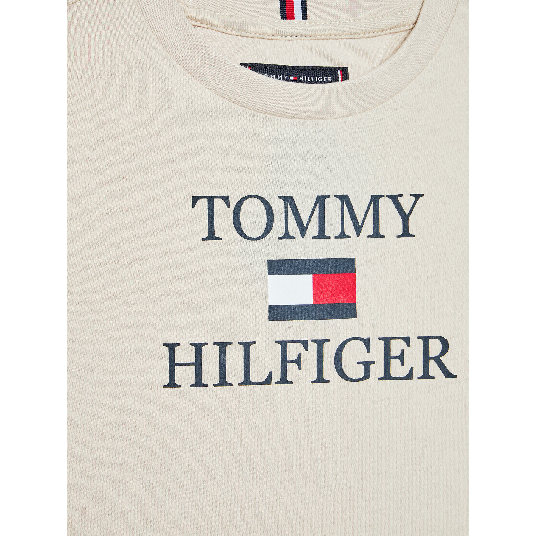 Tommy Hilfiger Tričko Logo KB0KB07794 D Béžová Regular Fit - Pepit.sk