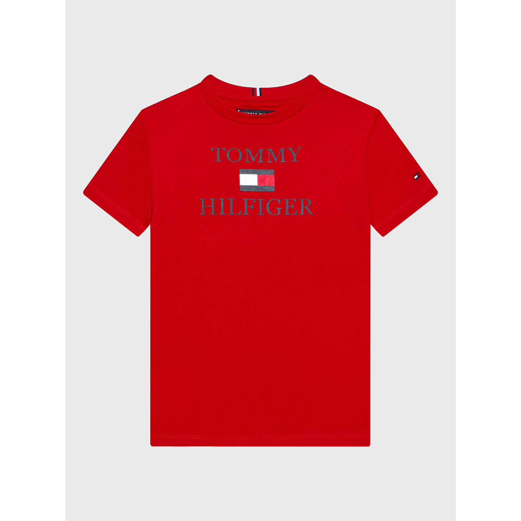 Tommy Hilfiger Tričko Logo KB0KB07794 D Červená Regular Fit - Pepit.sk