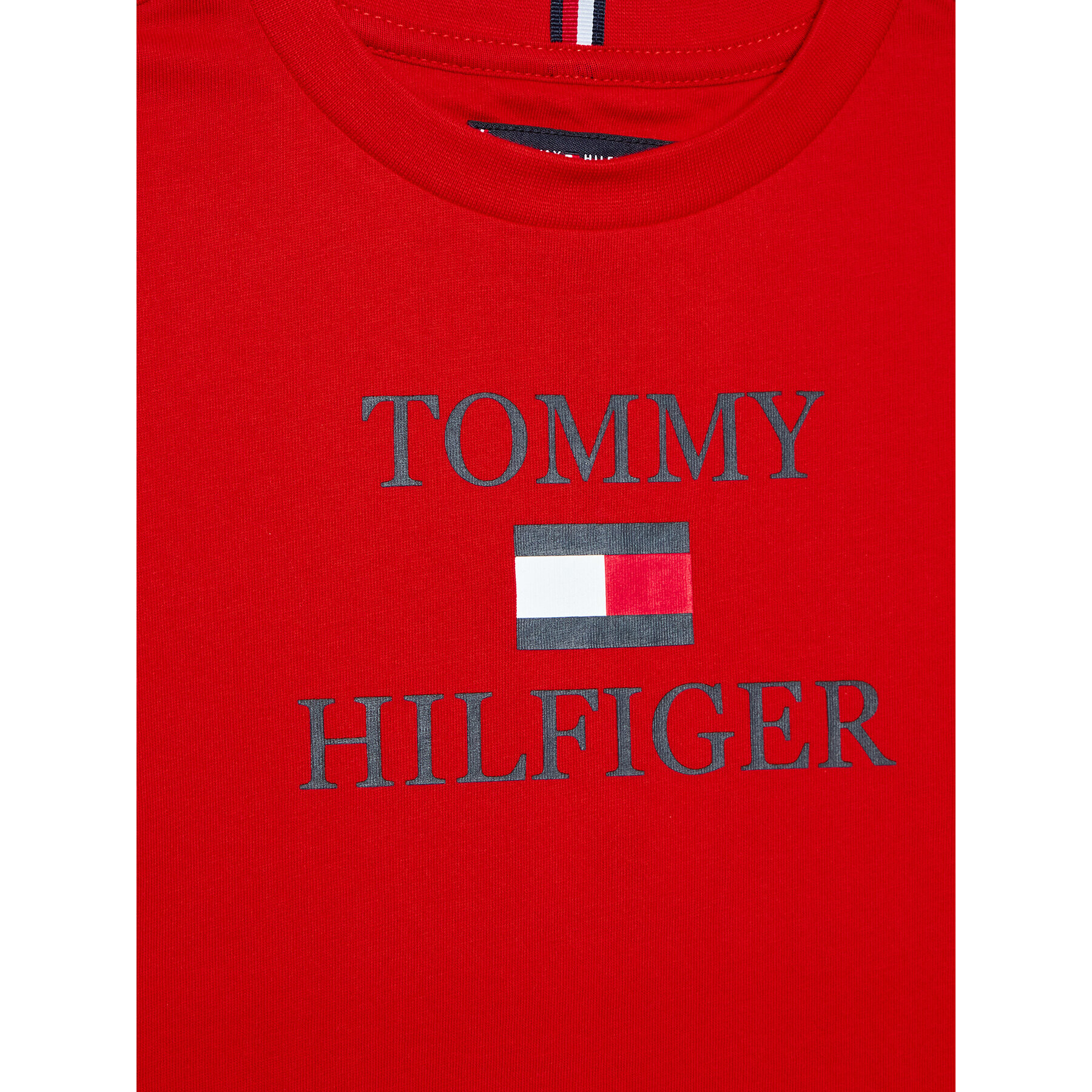 Tommy Hilfiger Tričko Logo KB0KB07794 D Červená Regular Fit - Pepit.sk