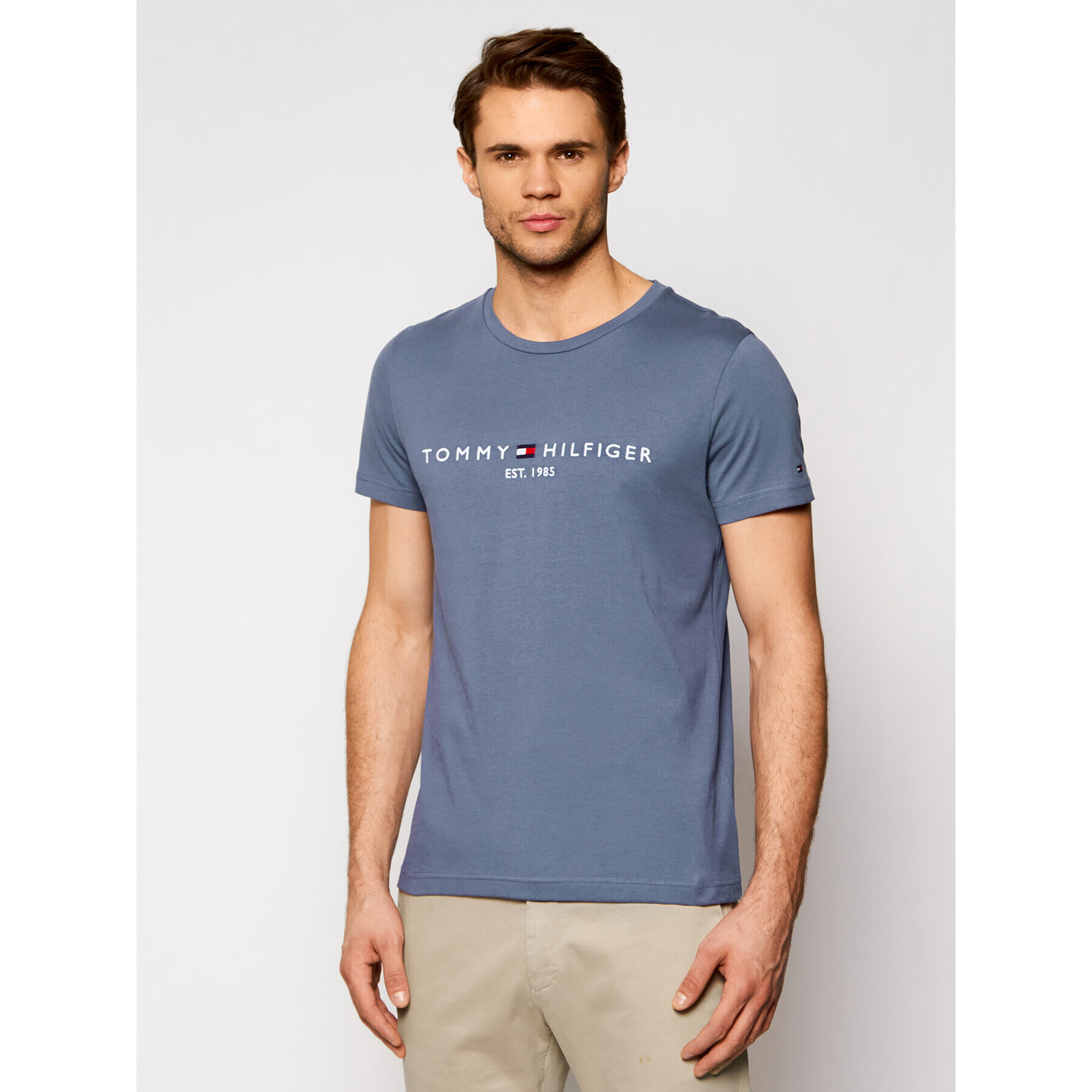 Tommy Hilfiger Tričko Logo Tee MW0MW11797 Tmavomodrá Regular Fit - Pepit.sk