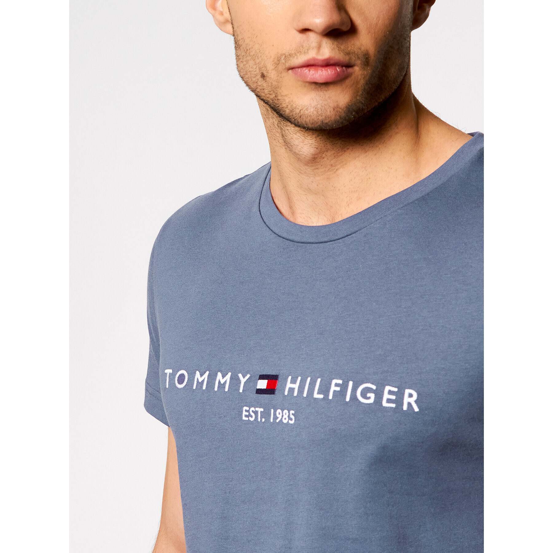 Tommy Hilfiger Tričko Logo Tee MW0MW11797 Tmavomodrá Regular Fit - Pepit.sk