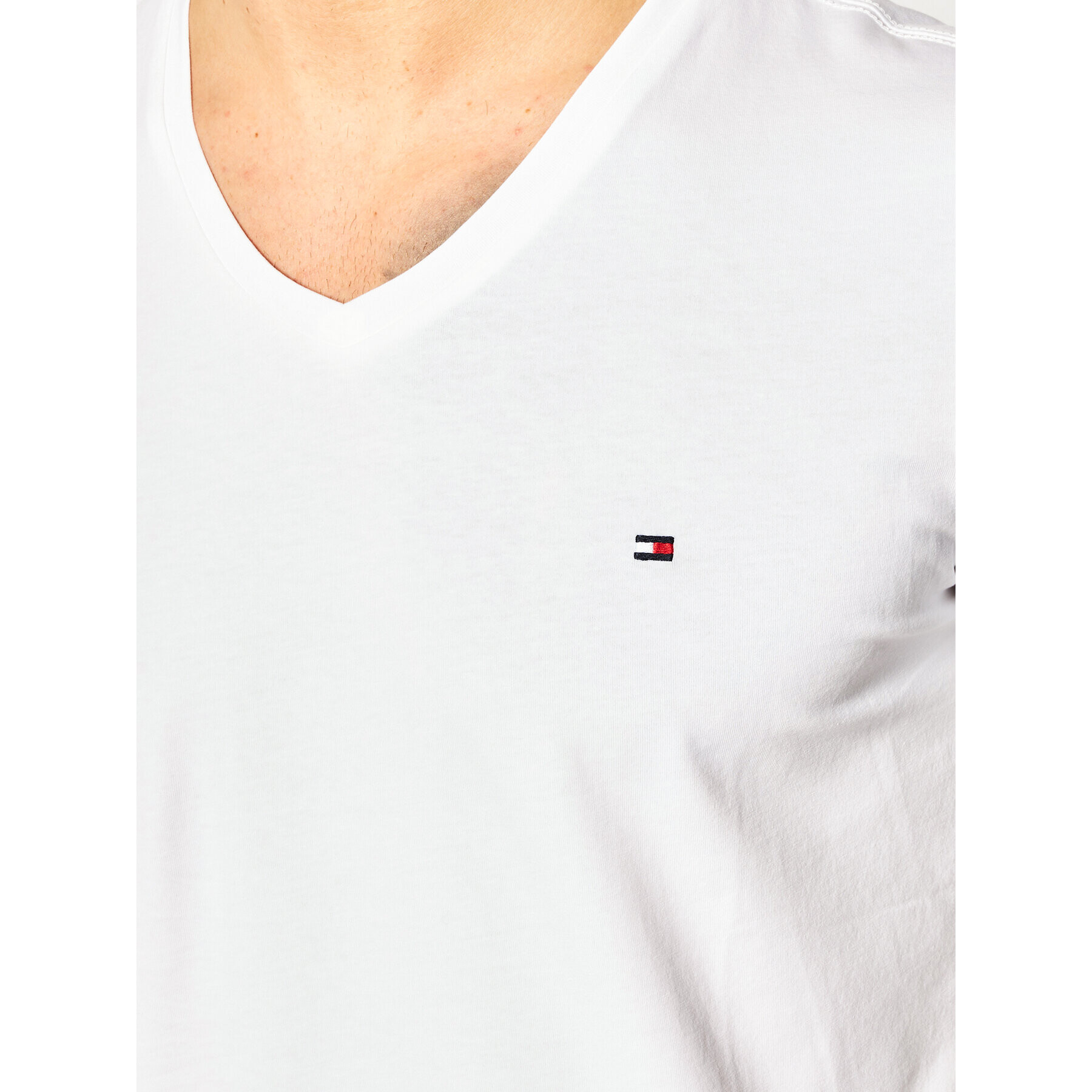 Tommy Hilfiger Tričko MW0MW02045 Biela Slim Fit - Pepit.sk