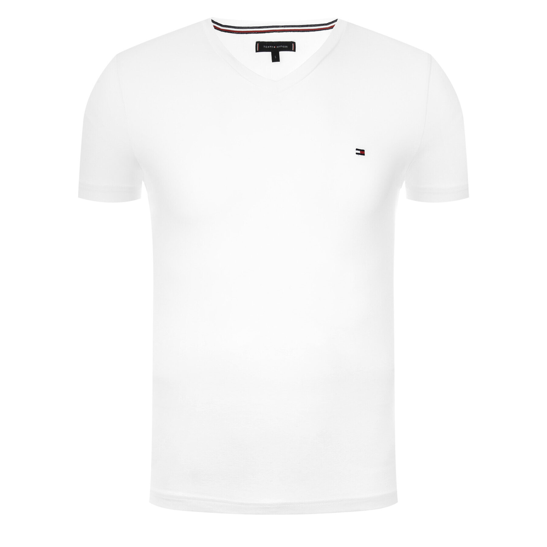 Tommy Hilfiger Tričko MW0MW02045 Biela Slim Fit - Pepit.sk