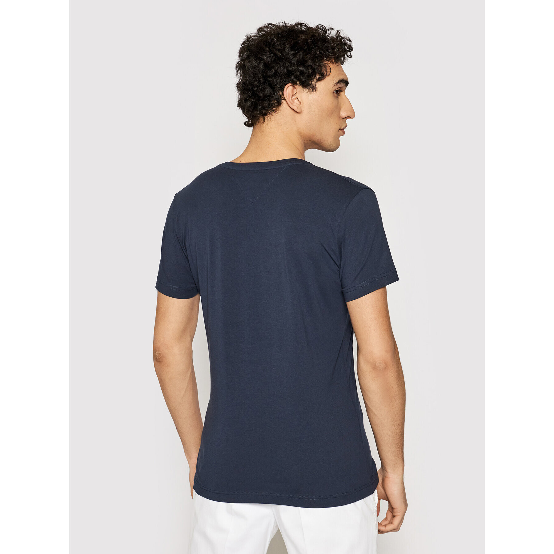 Tommy Hilfiger Tričko MW0MW02045 Tmavomodrá Slim Fit - Pepit.sk