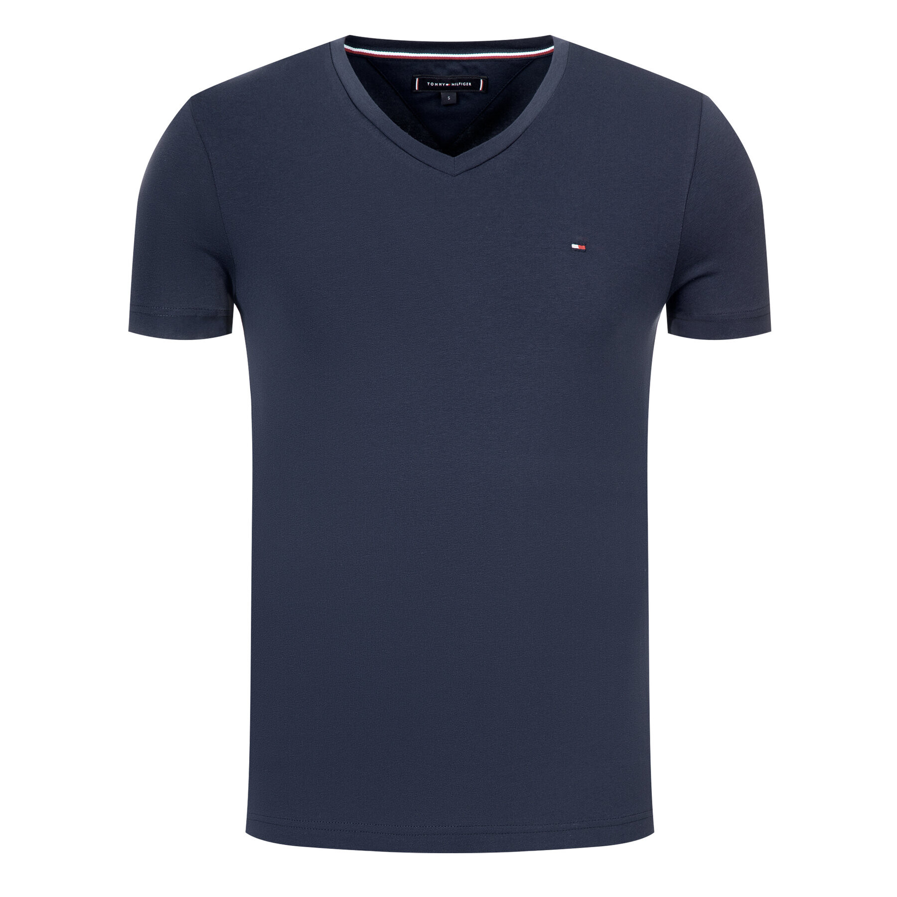 Tommy Hilfiger Tričko MW0MW02045 Tmavomodrá Slim Fit - Pepit.sk