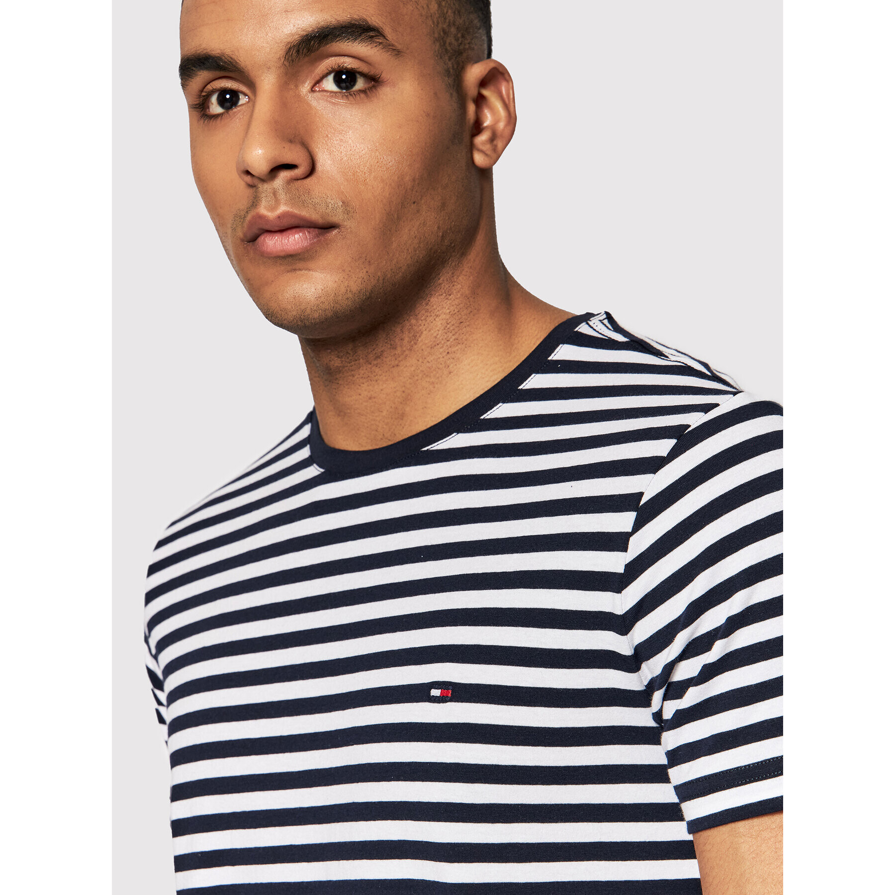 Tommy Hilfiger Tričko MW0MW10800 Tmavomodrá Slim Fit - Pepit.sk