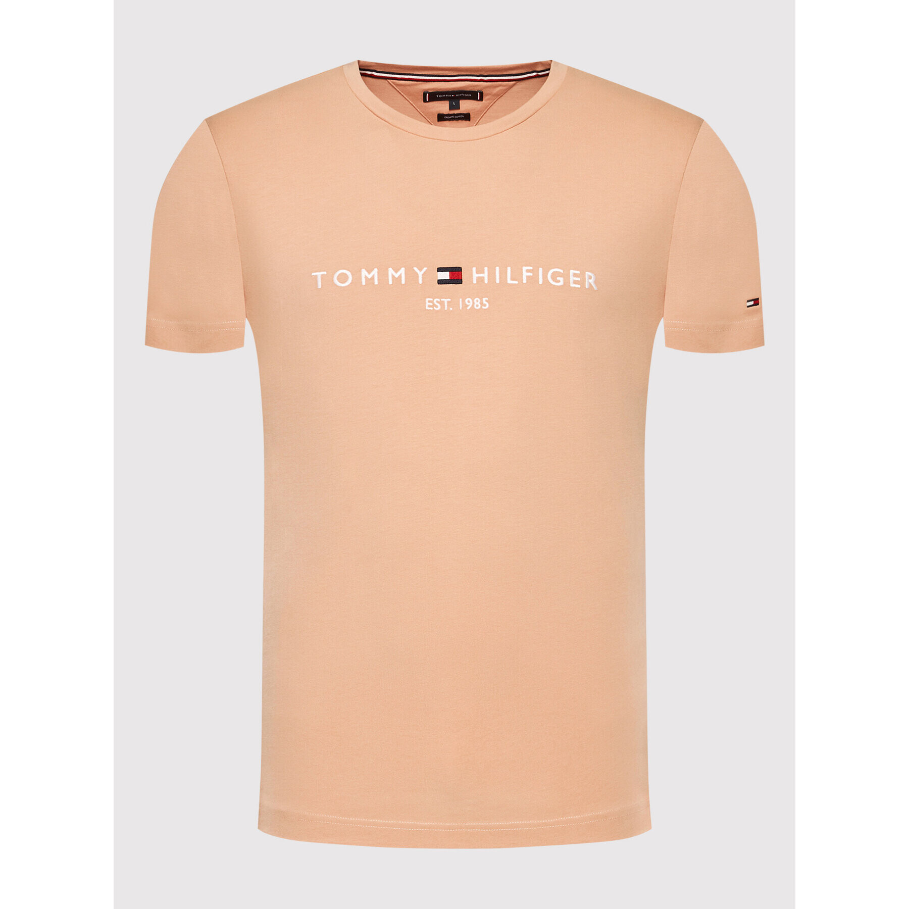 Tommy Hilfiger Tričko MW0MW11797 Oranžová Regular Fit - Pepit.sk