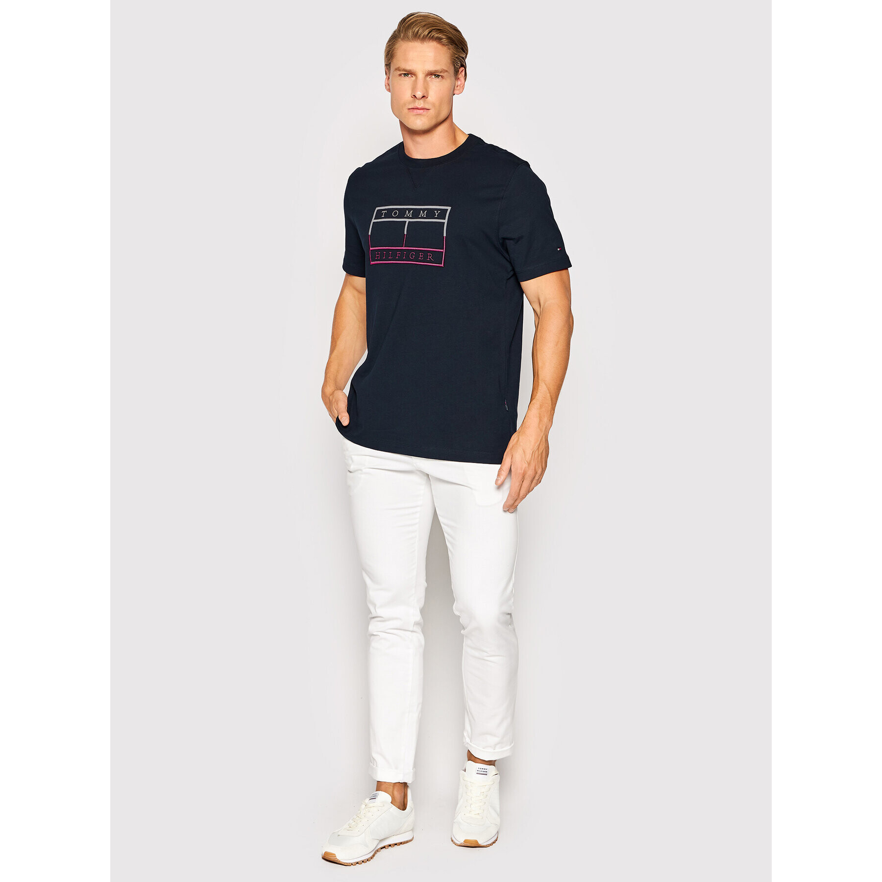 Tommy Hilfiger Tričko MW0MW25763 Tmavomodrá Regular Fit - Pepit.sk