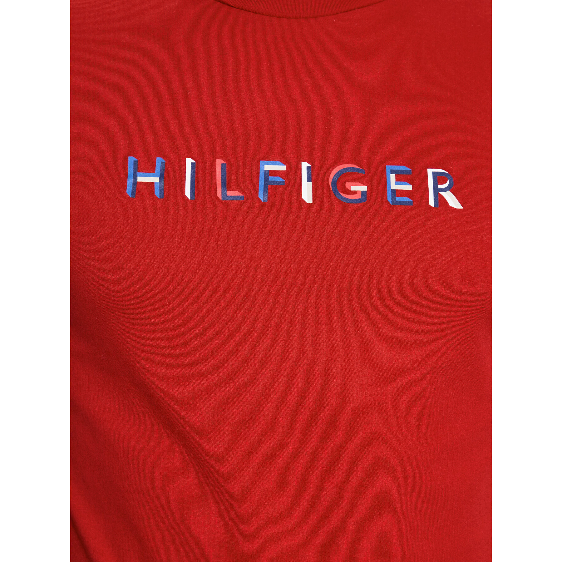 Tommy Hilfiger Tričko MW0MW31535 Červená Slim Fit - Pepit.sk