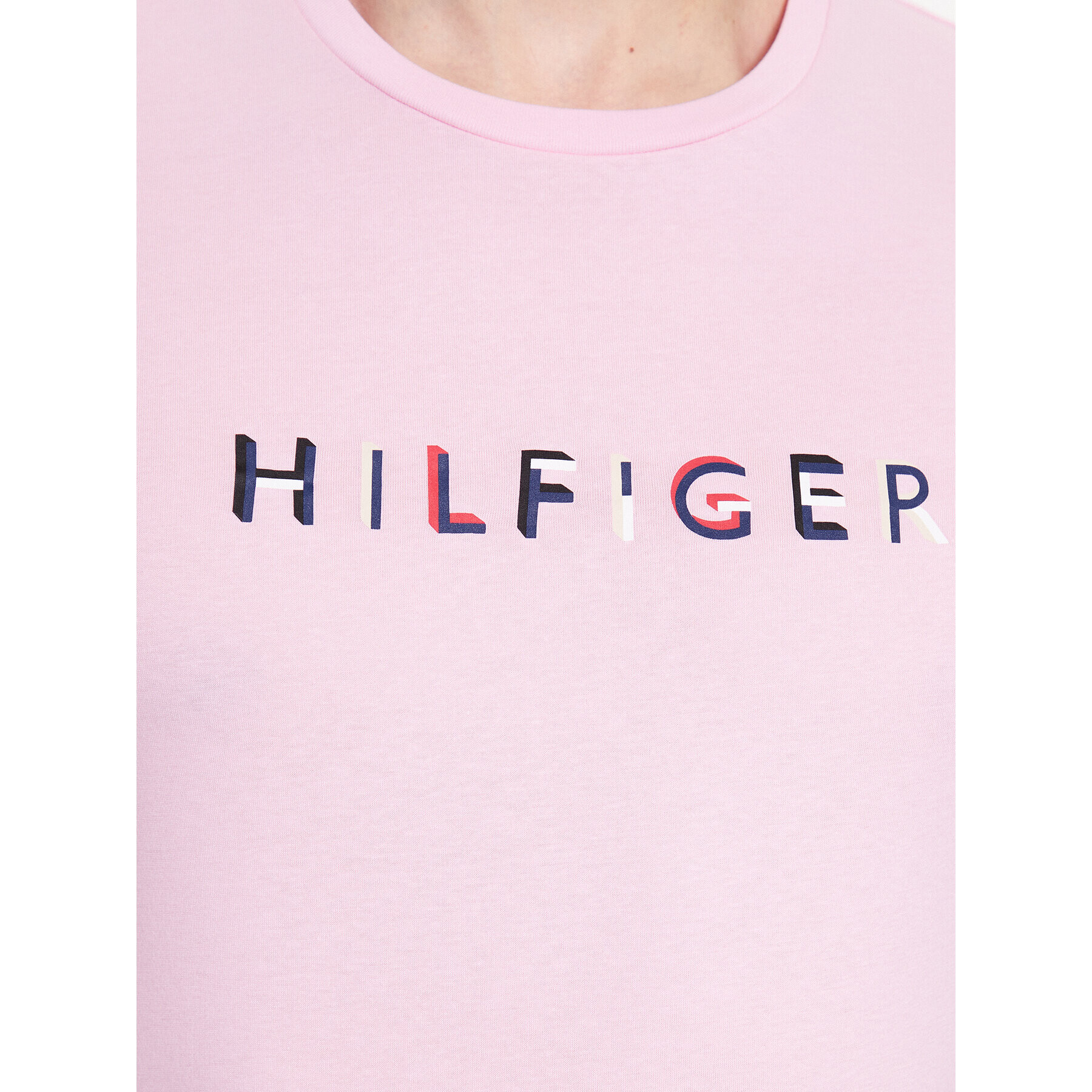 Tommy Hilfiger Tričko MW0MW31535 Ružová Slim Fit - Pepit.sk