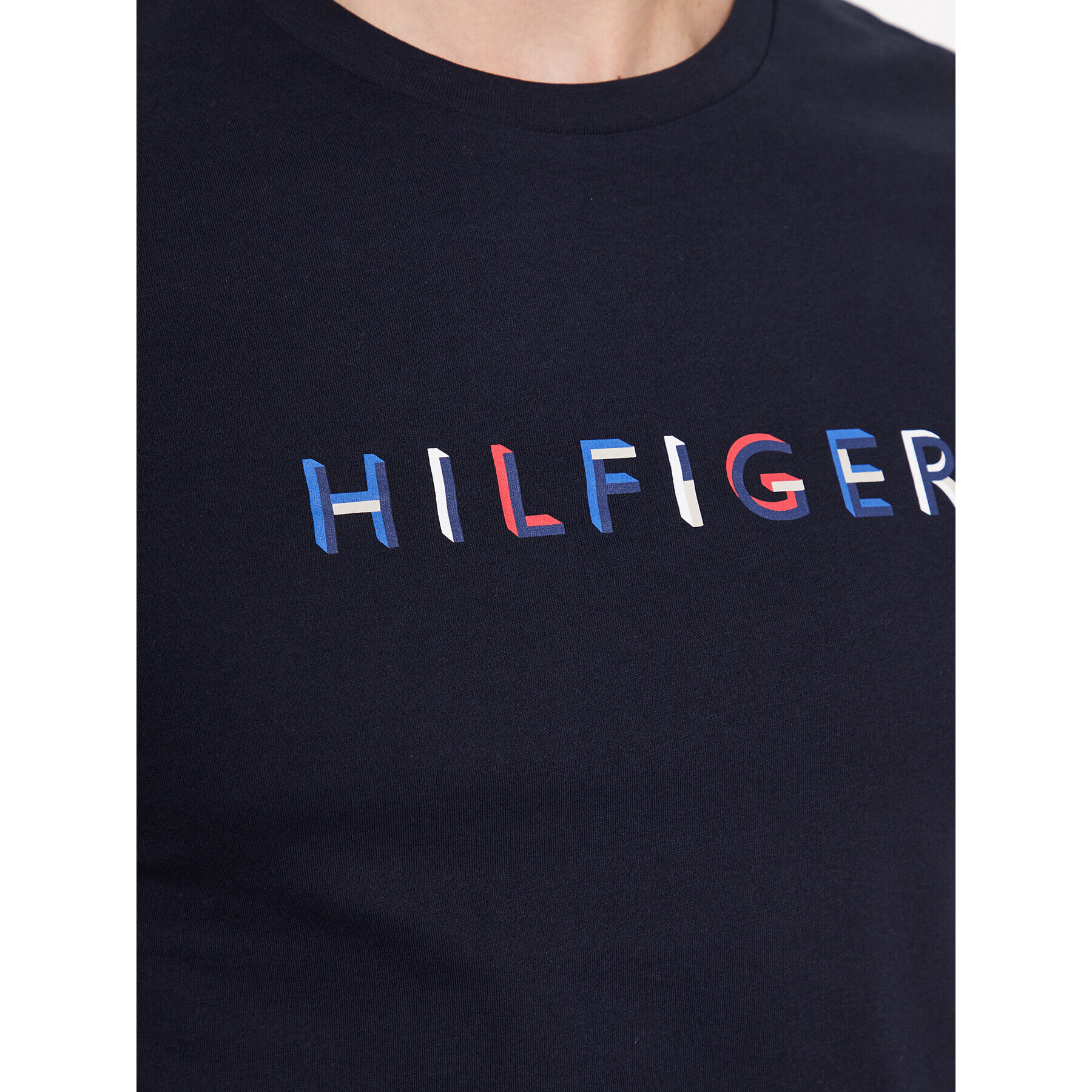 Tommy Hilfiger Tričko MW0MW31535 Tmavomodrá Slim Fit - Pepit.sk